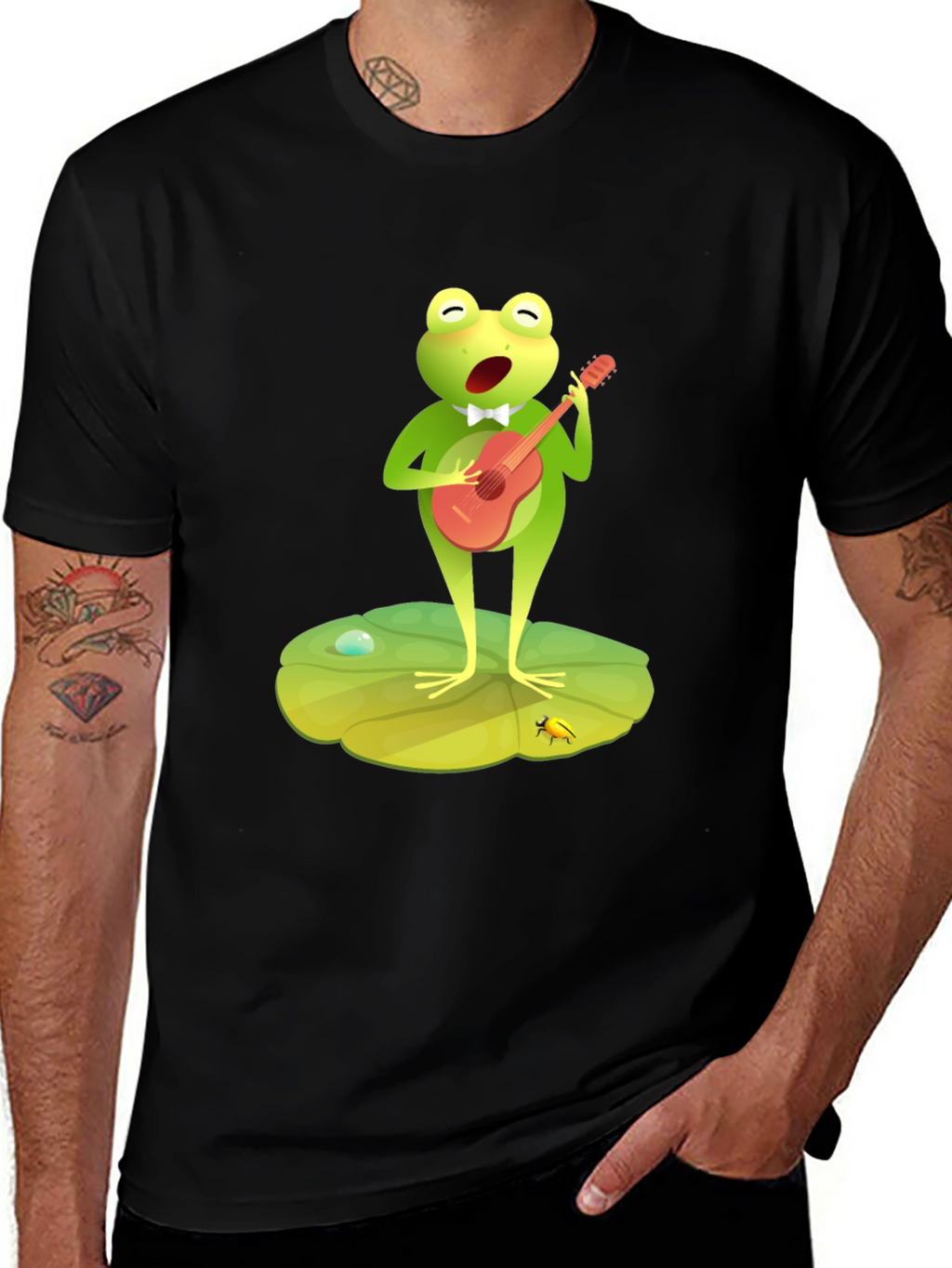 Frog Musician Graphic Tee