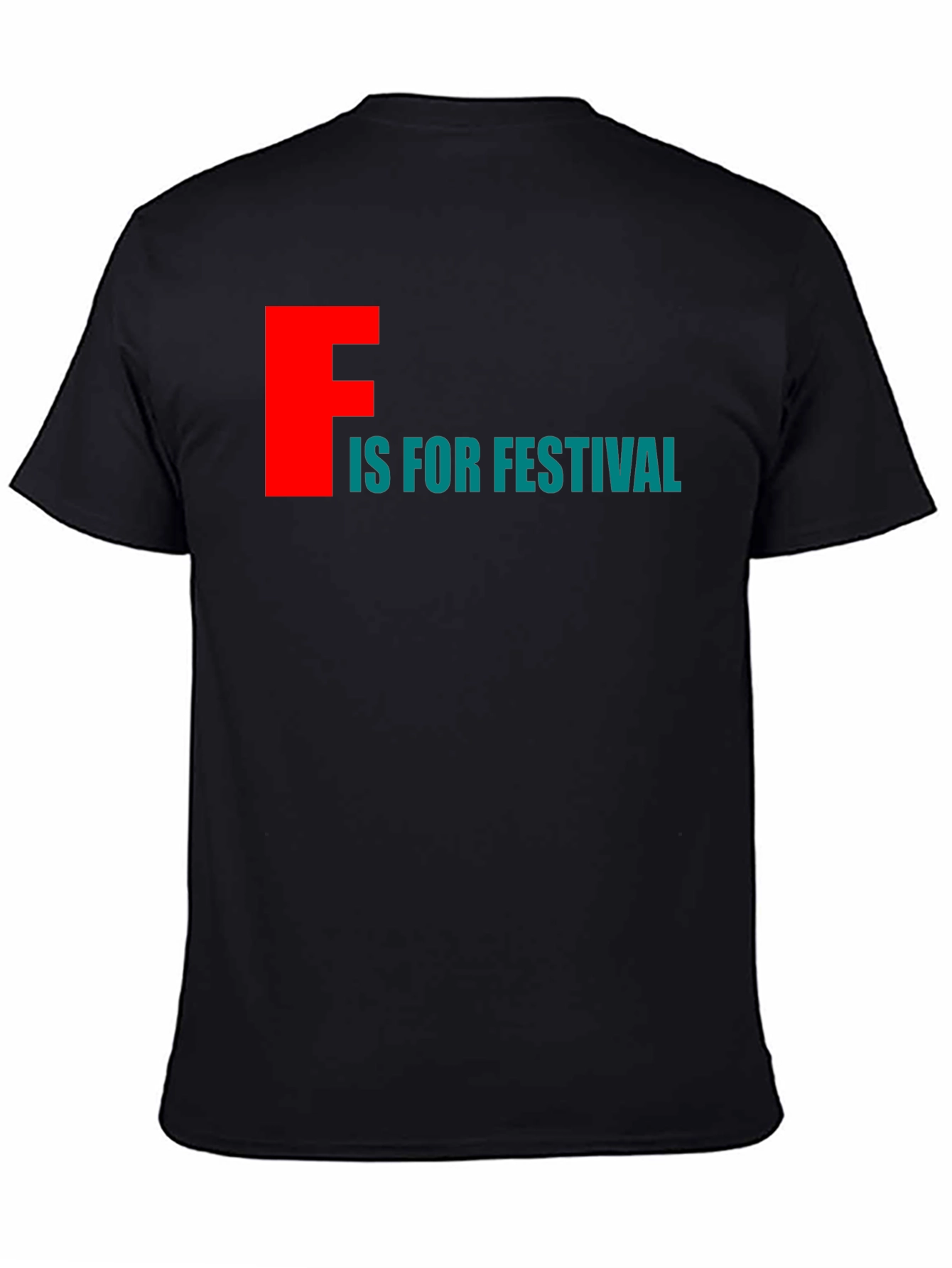F is For Festival Graphic Tee - Stylish Crew Neck T-Shirt