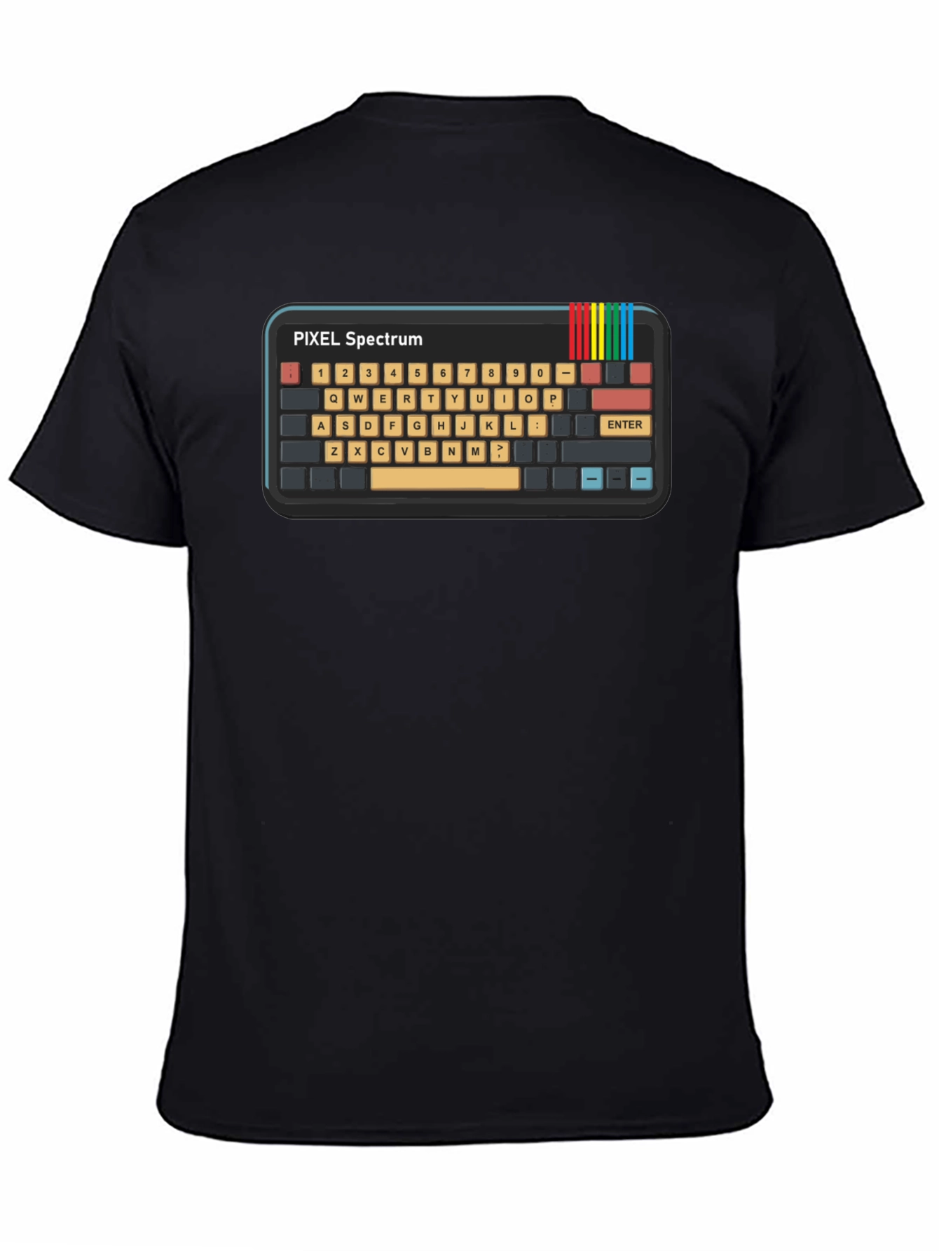 Retro Pixel Spectrum Keyboard T-Shirt - Gamer Style