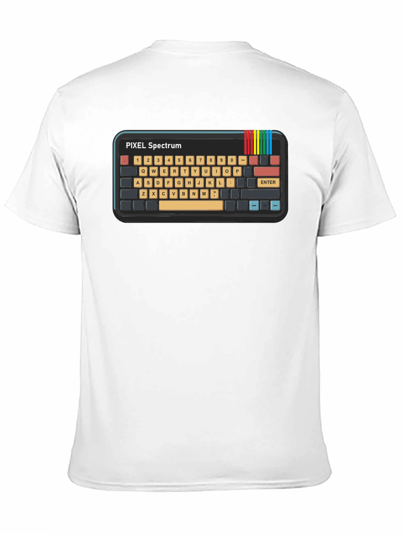 Retro Pixel Spectrum Keyboard T-Shirt - Gamer Style