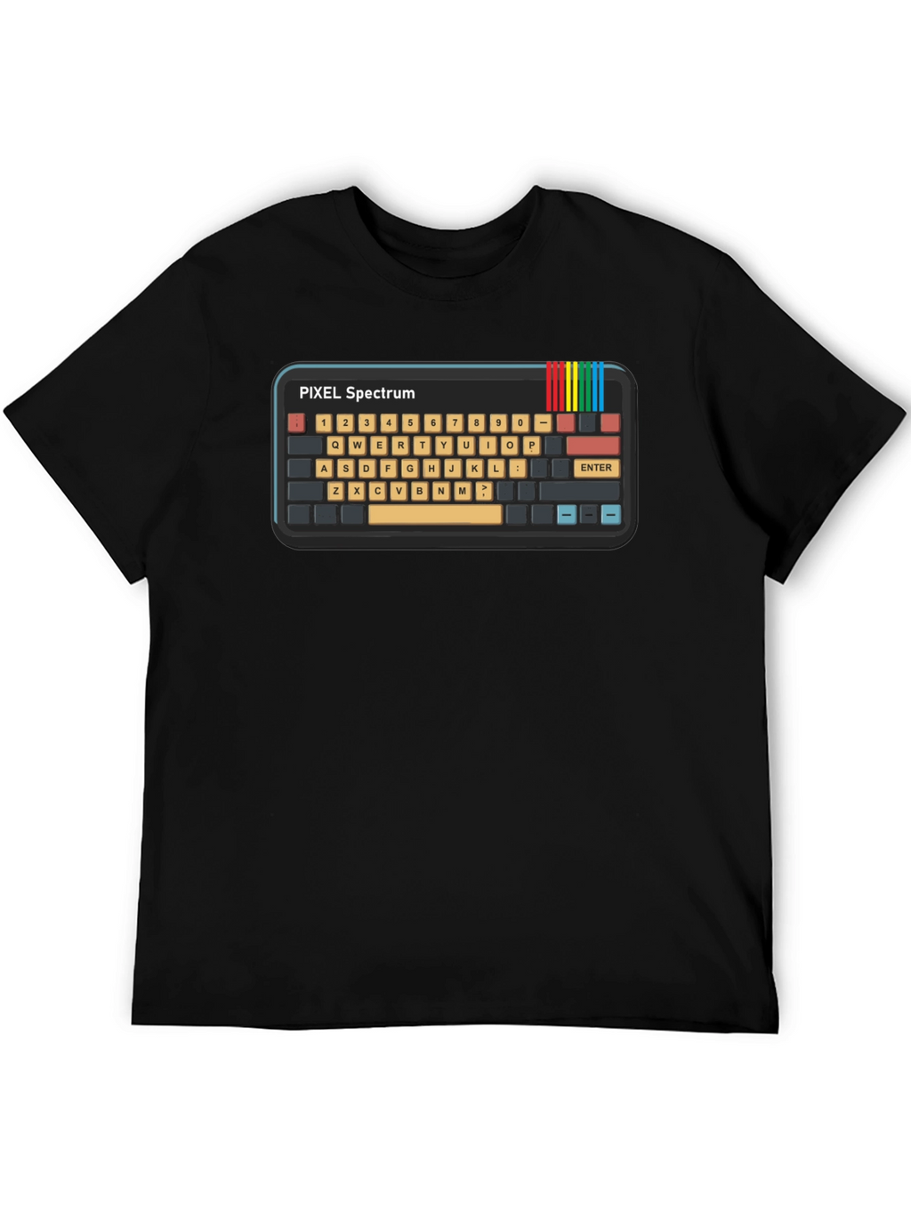 Retro Pixel Spectrum Keyboard T-Shirt - Gamer Style