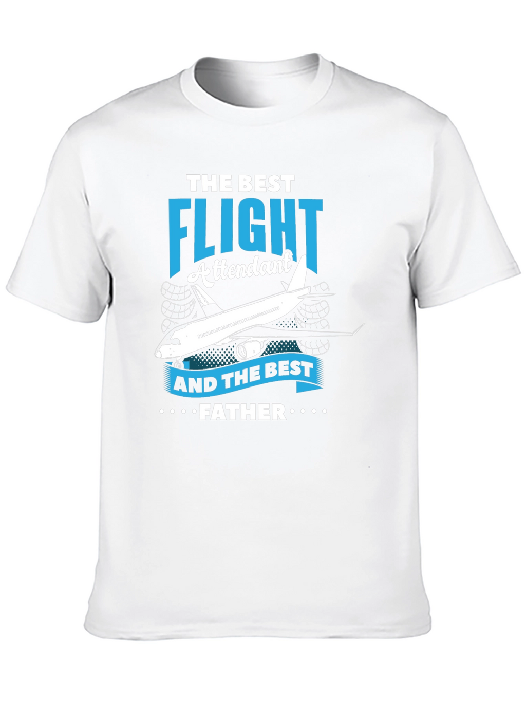 Flight Attendant Father Black Graphic Tee
