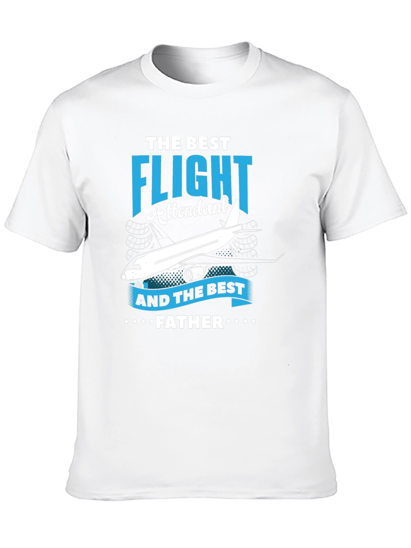 Flight Attendant Father Black Graphic Tee