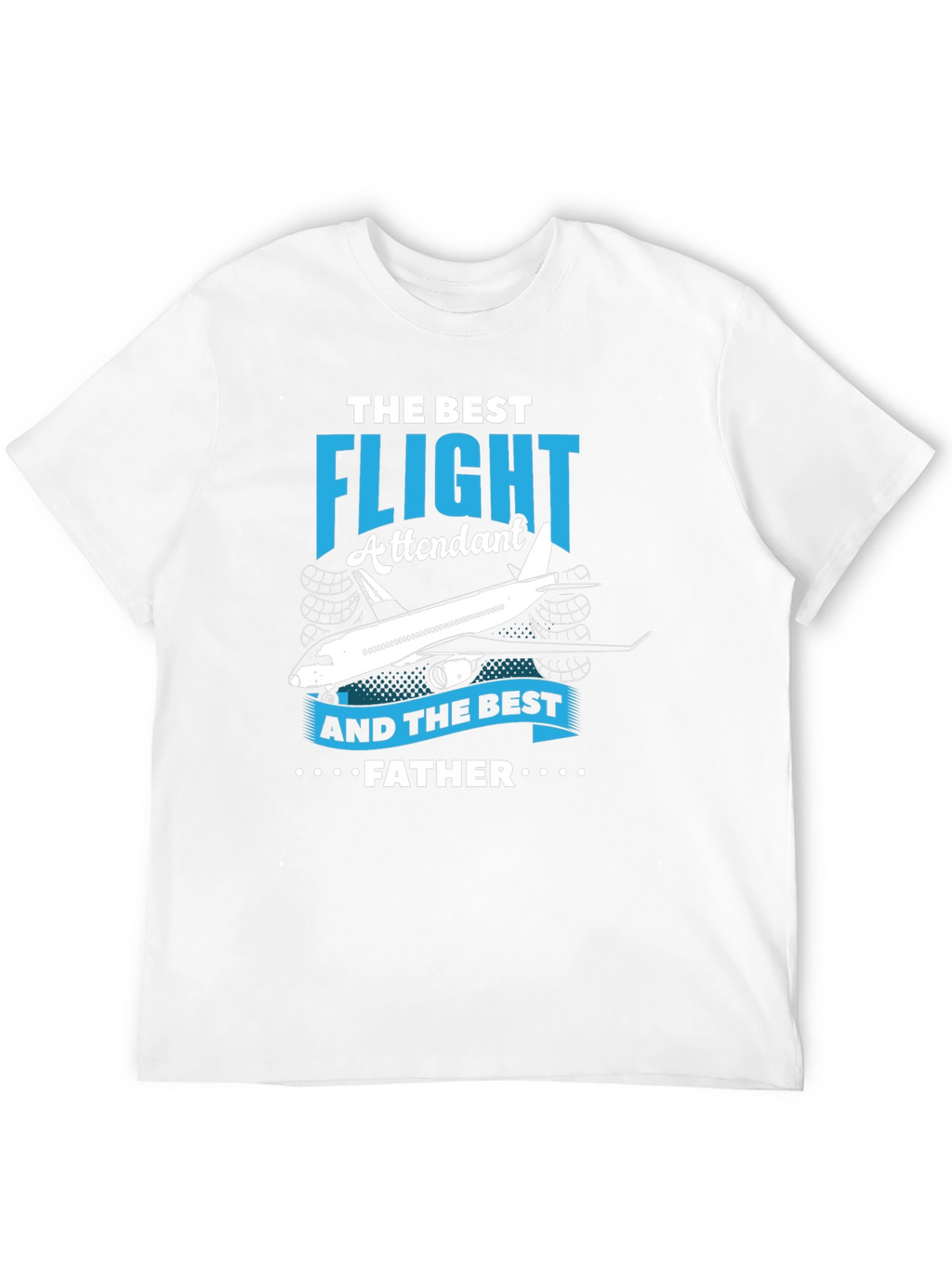 Flight Attendant Father Black Graphic Tee