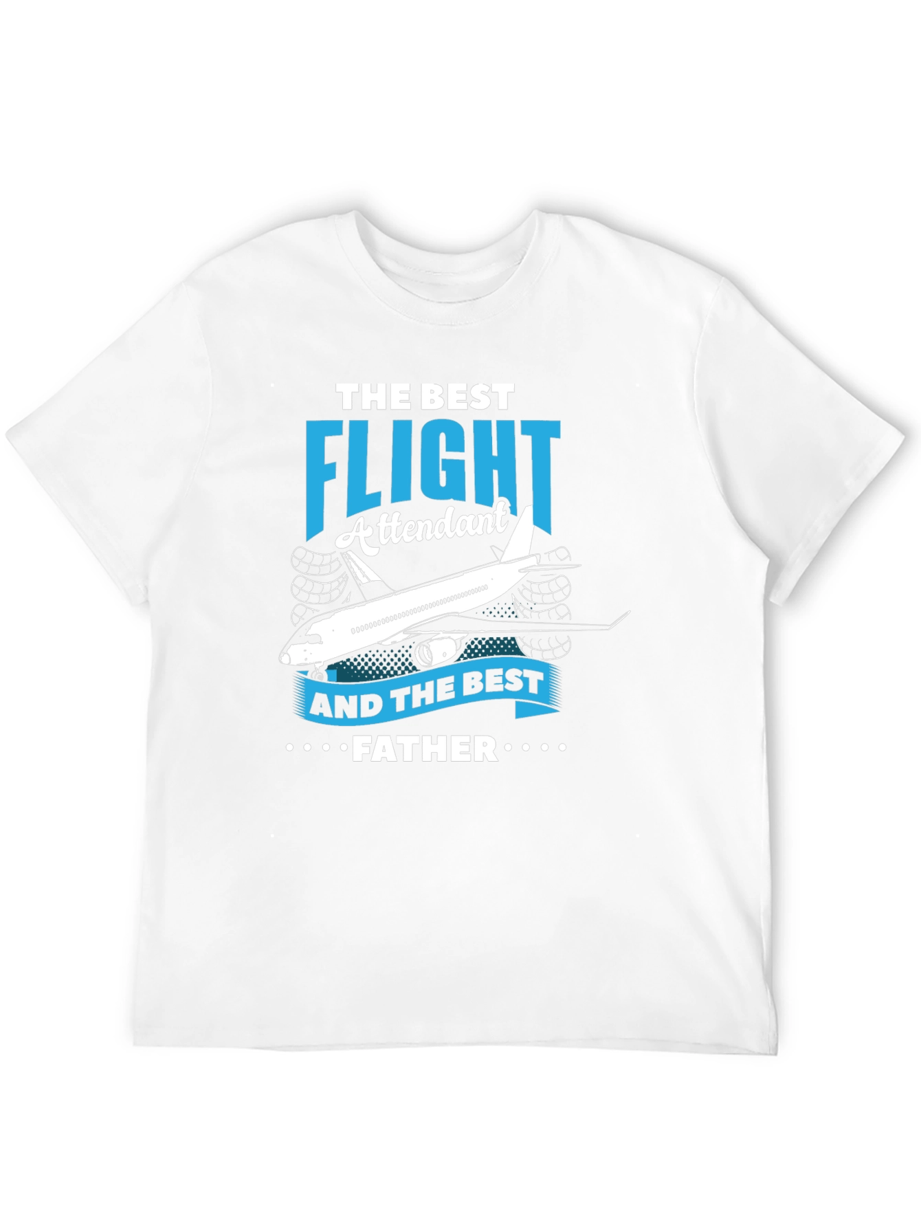 Flight Attendant Father Black Graphic Tee