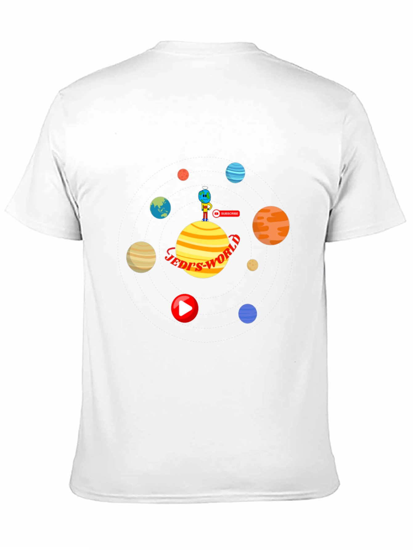 Jedis World T-Shirt: Space Planets Design