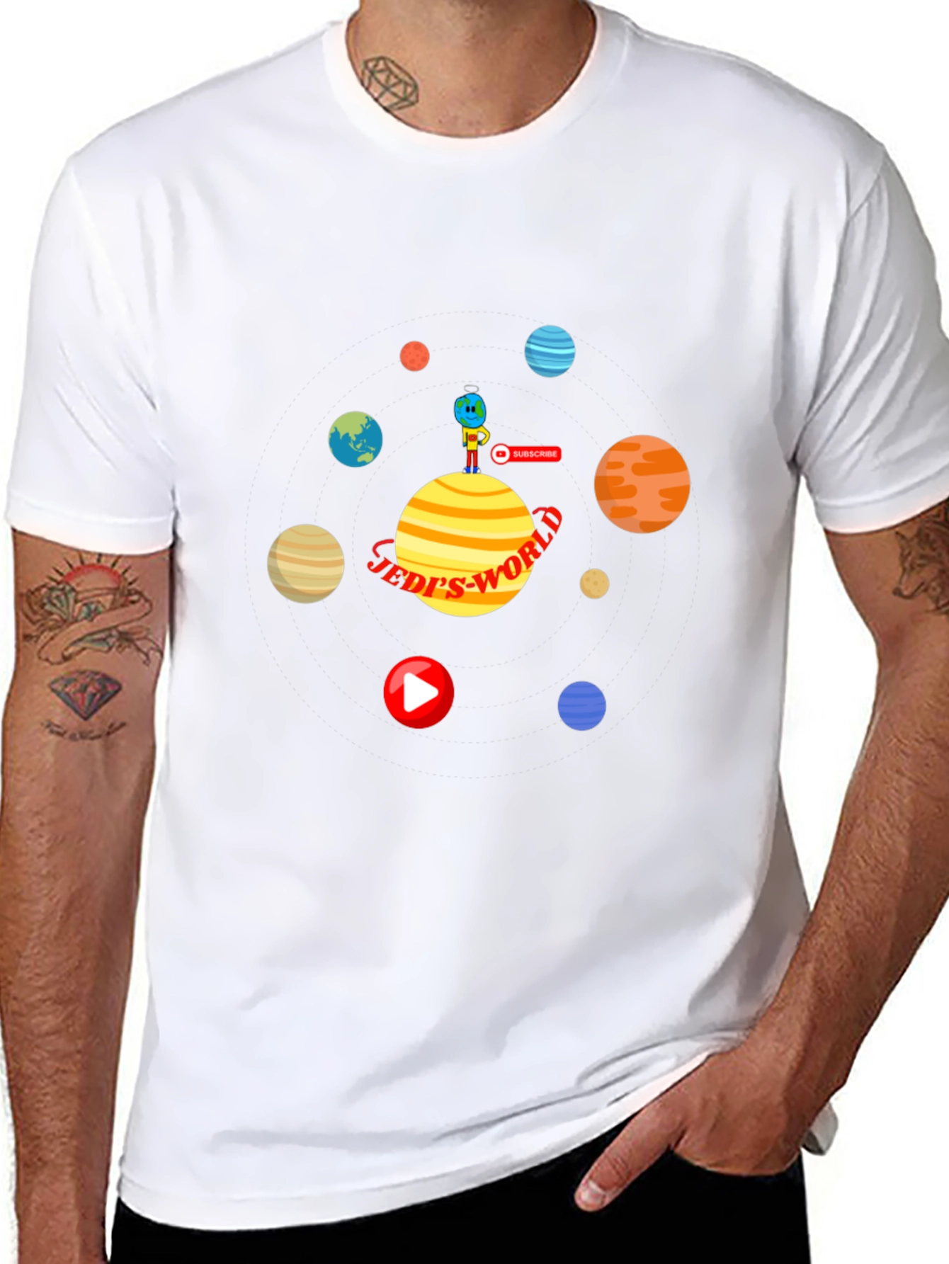 Jedis World T-Shirt: Space Planets Design