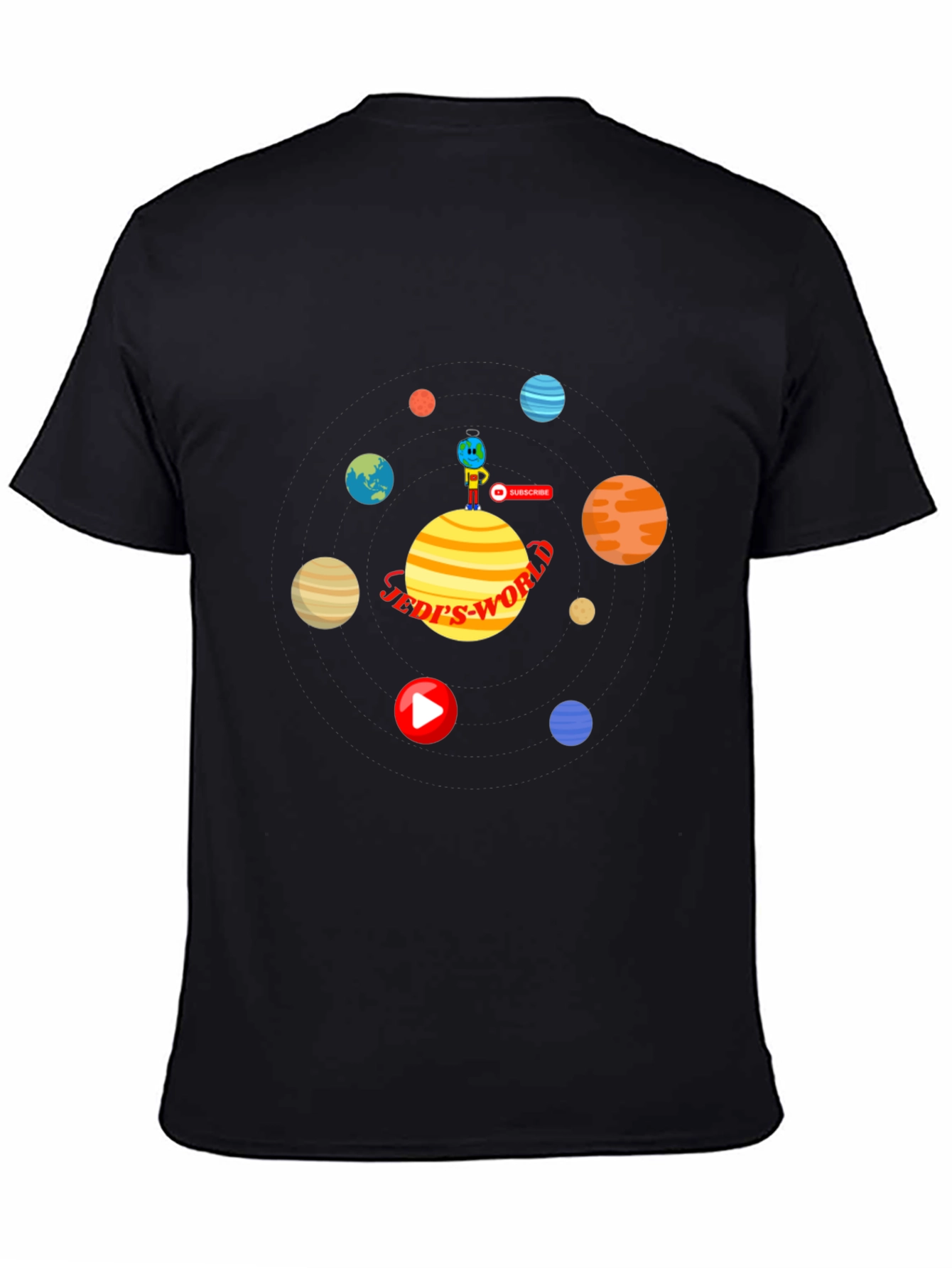 Jedis World T-Shirt: Space Planets Design