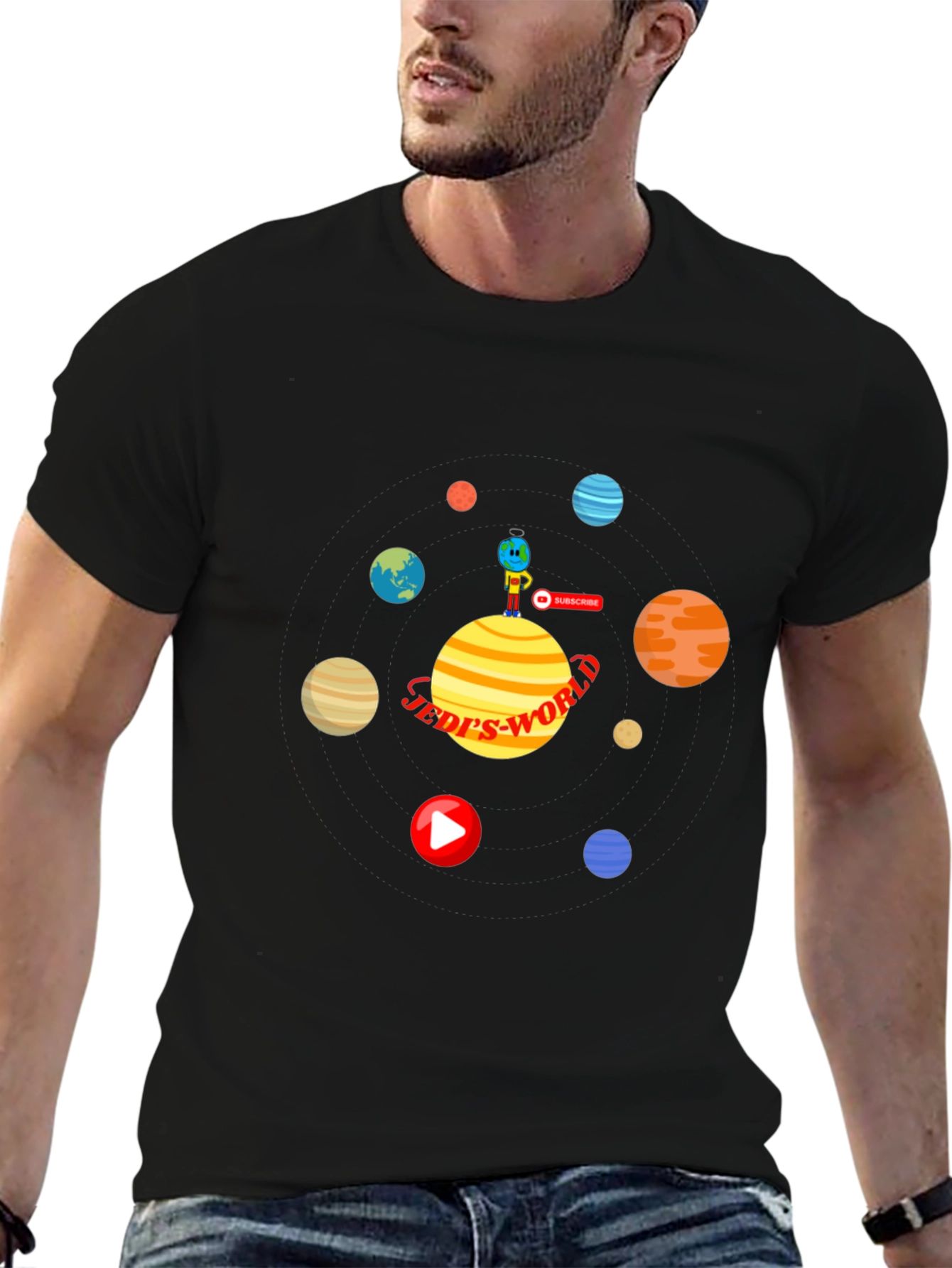 Jedis World T-Shirt: Space Planets Design