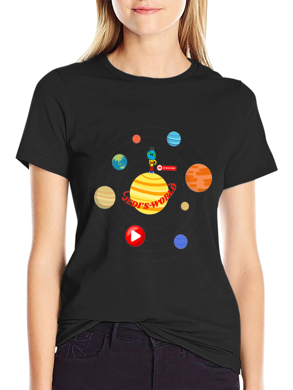 Jedis World T-Shirt: Space Planets Design