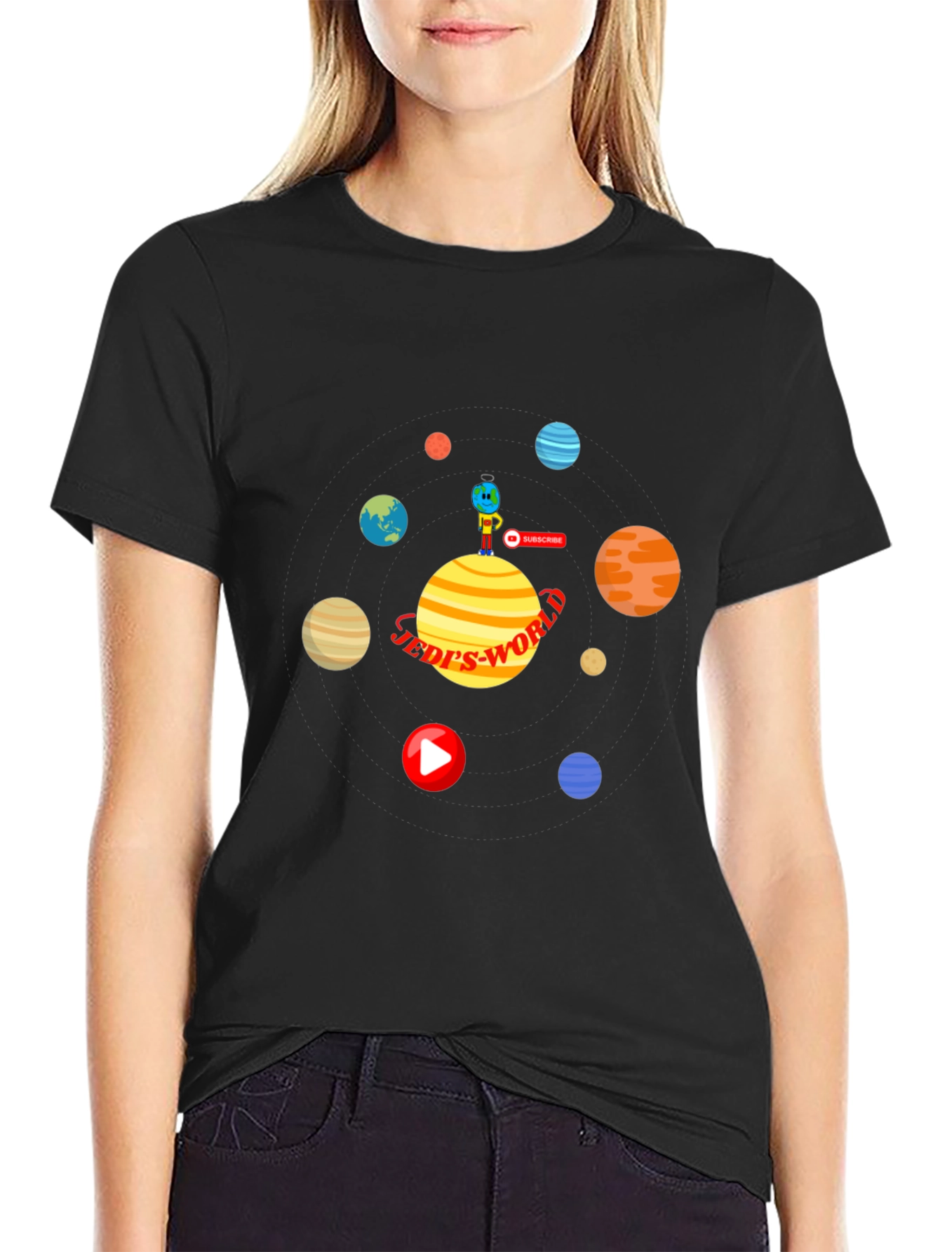 Jedis World T-Shirt: Space Planets Design