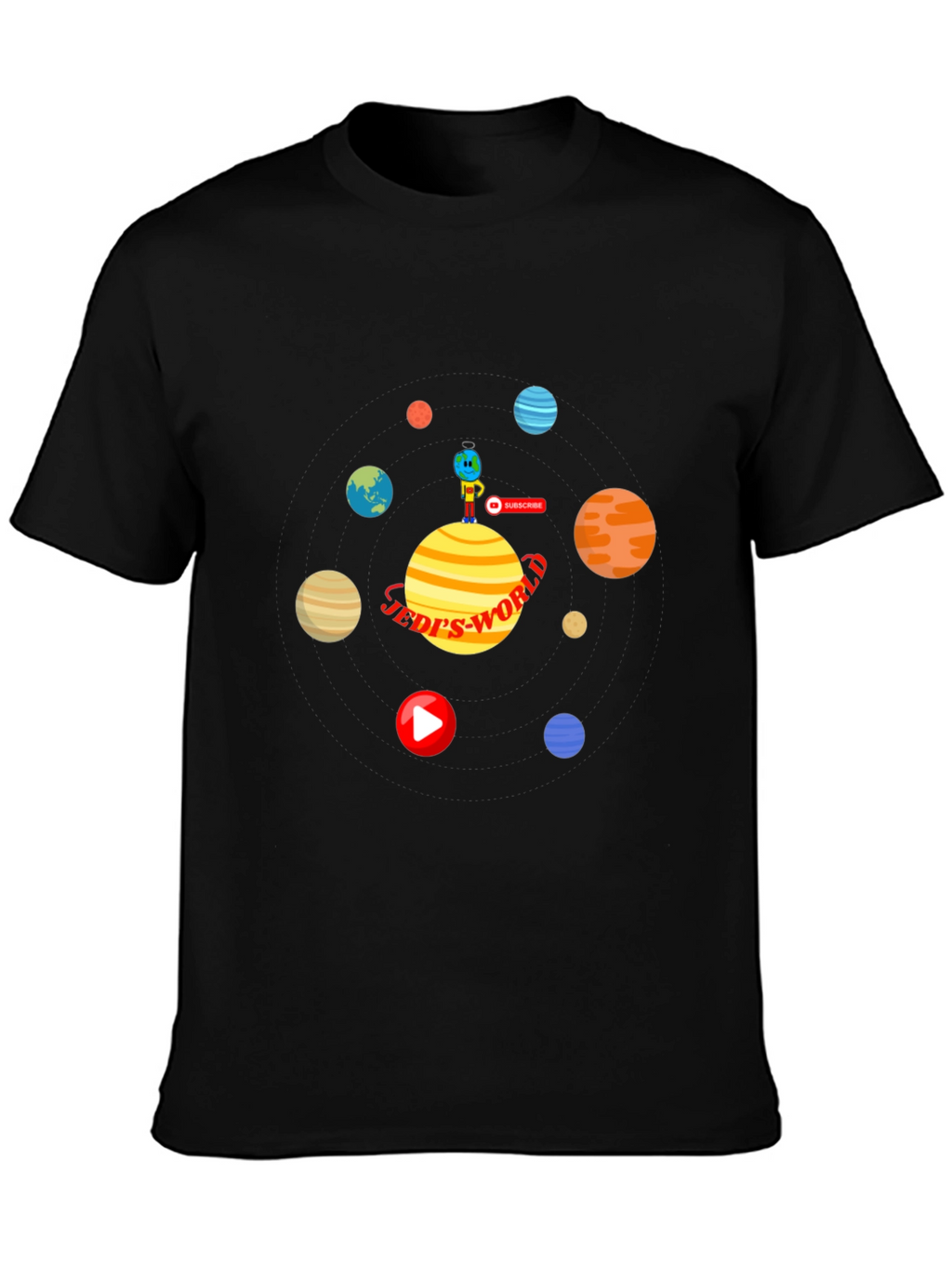 Jedis World T-Shirt: Space Planets Design