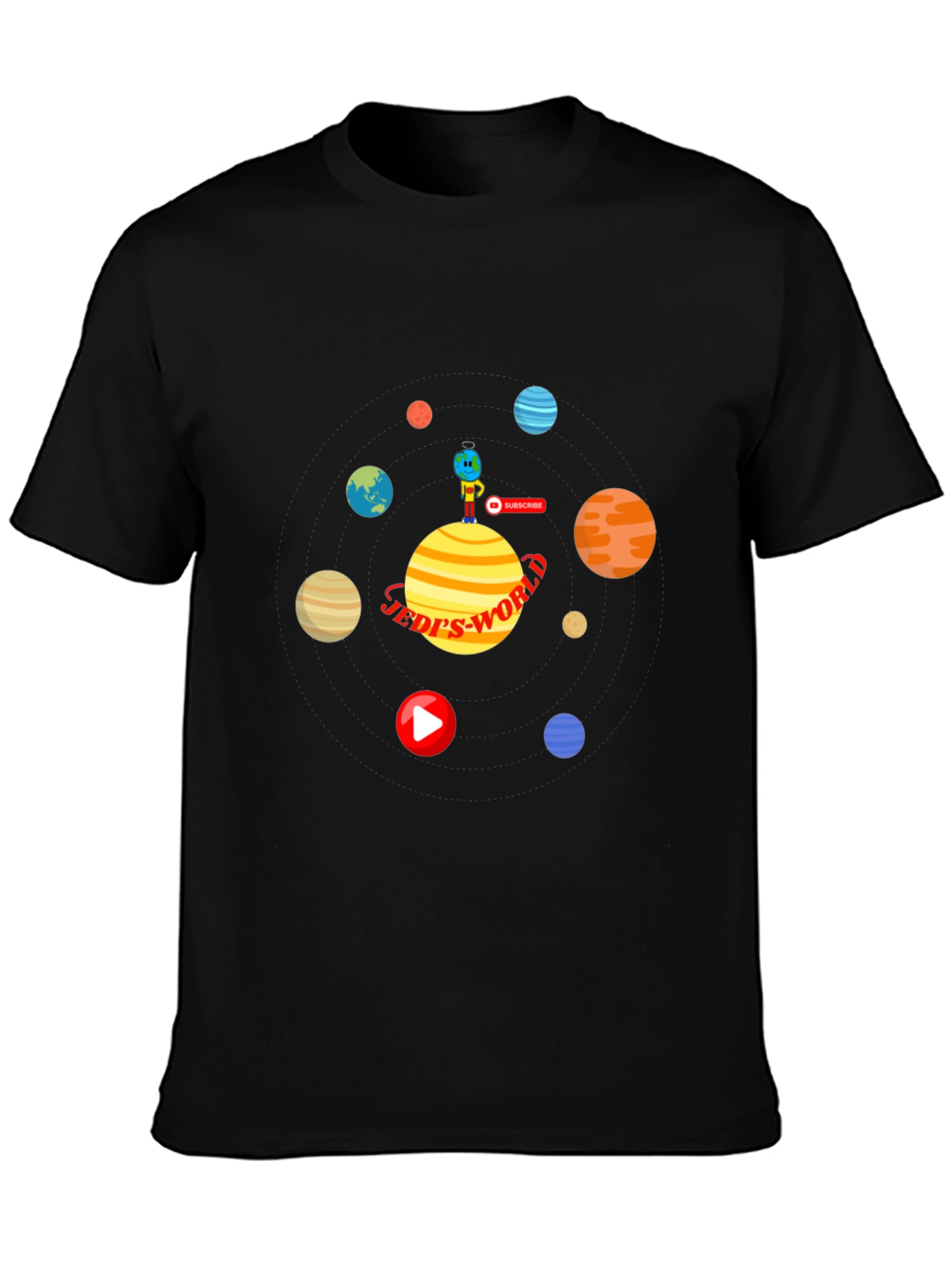 Jedis World T-Shirt: Space Planets Design