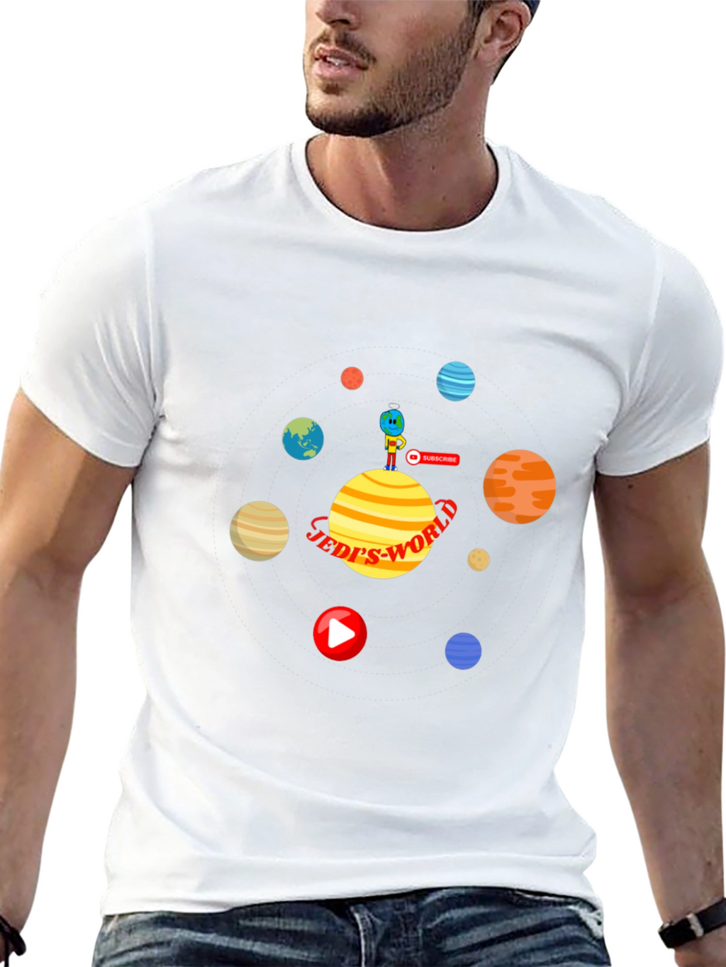 Jedis World T-Shirt: Space Planets Design