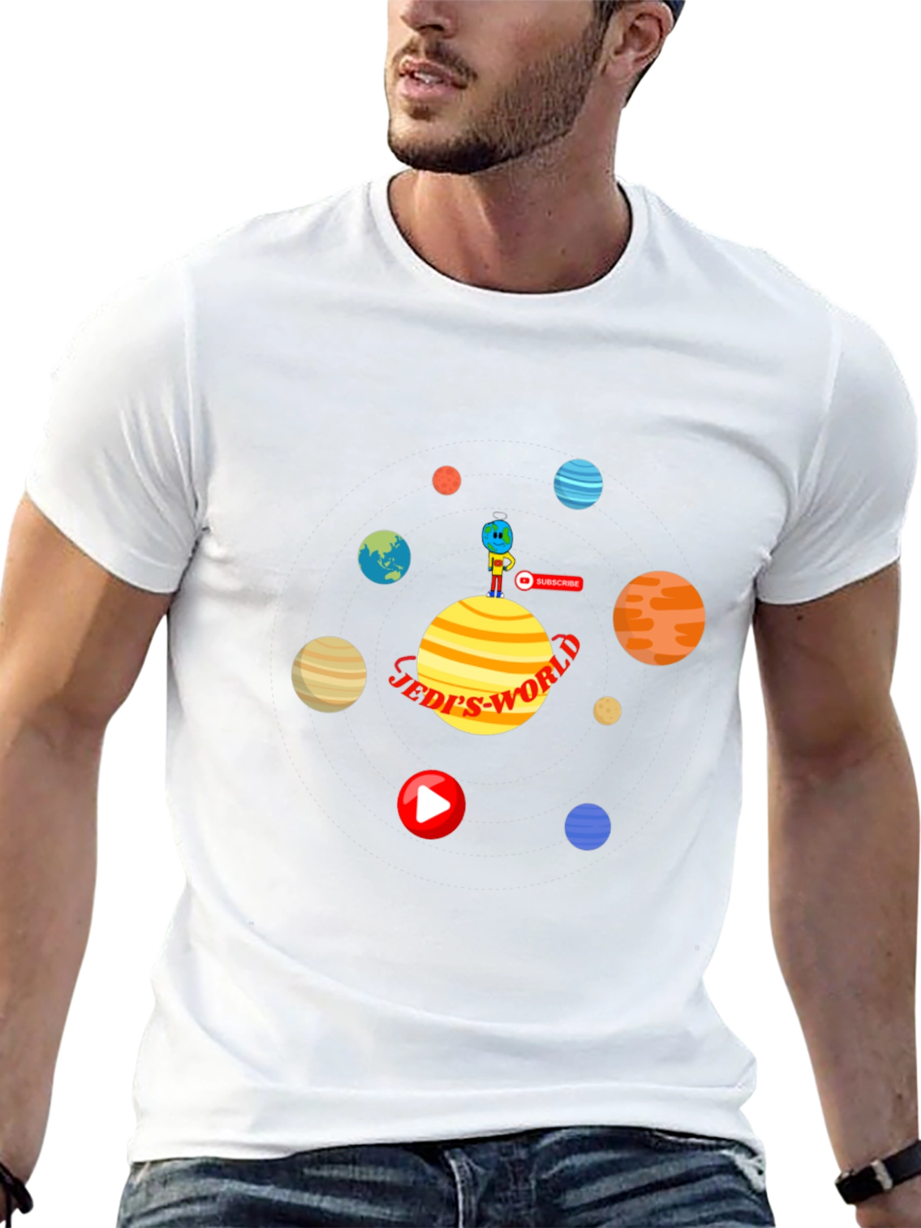 Jedis World T-Shirt: Space Planets Design
