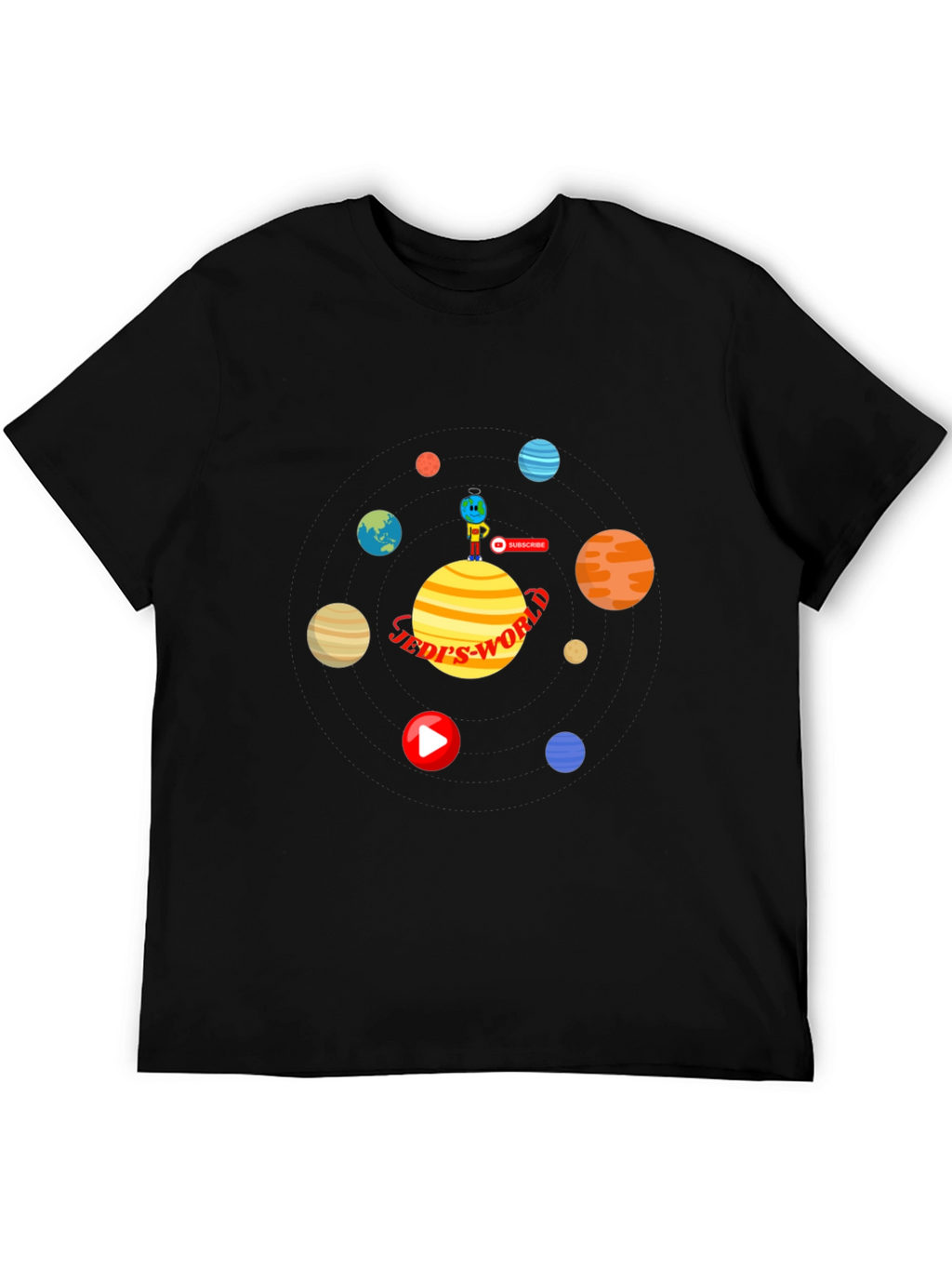 Jedis World T-Shirt: Space Planets Design