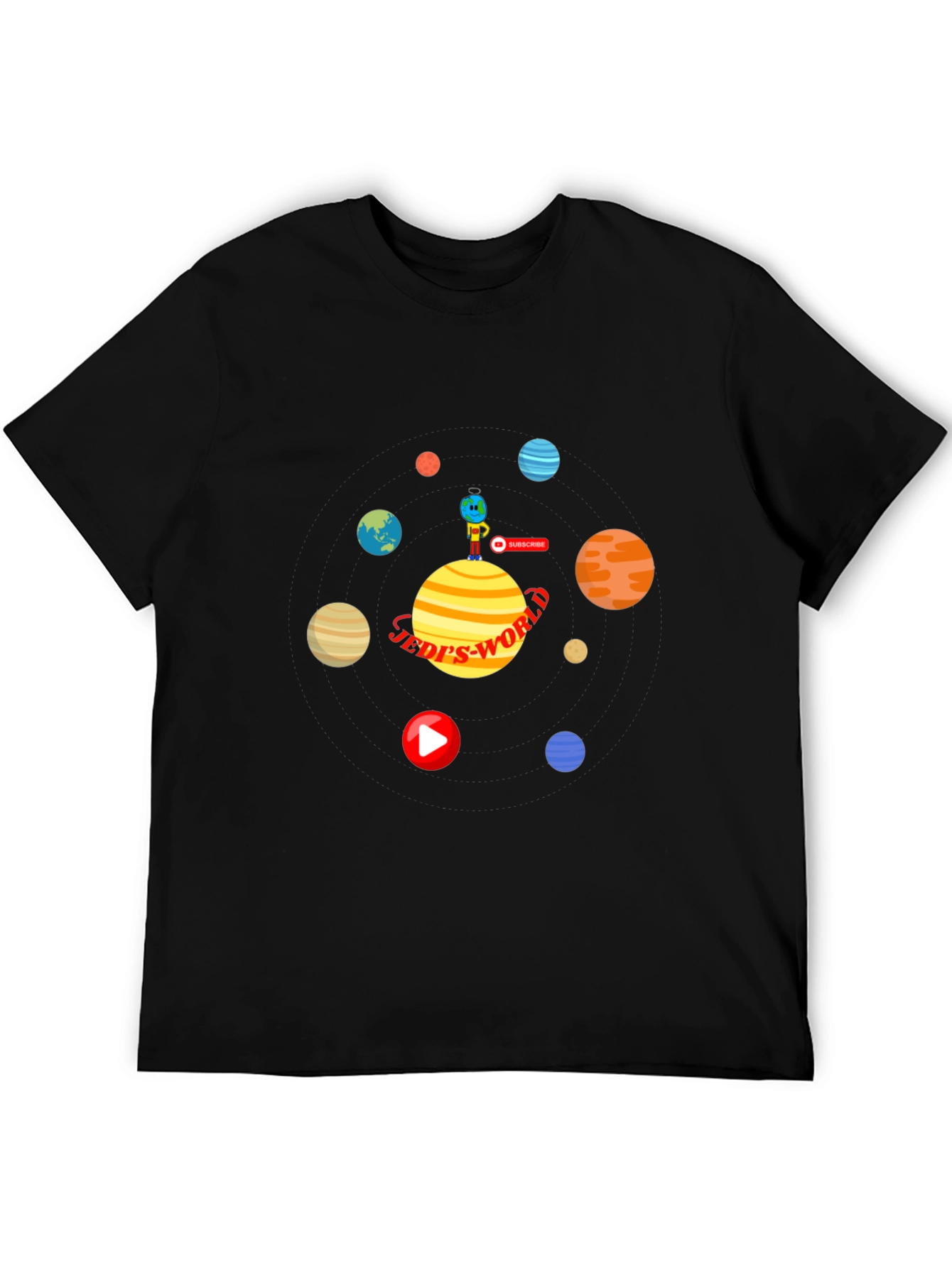 Jedis World T-Shirt: Space Planets Design