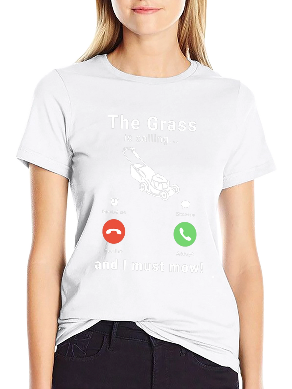 Funny The Grass is Calling Mens Graphic T-Shirt