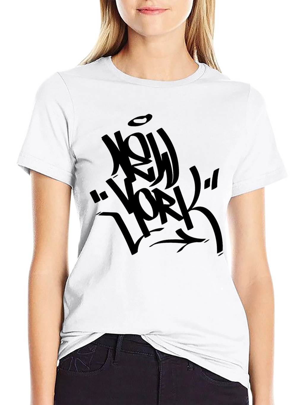 New York Graffiti Style Black T-Shirt