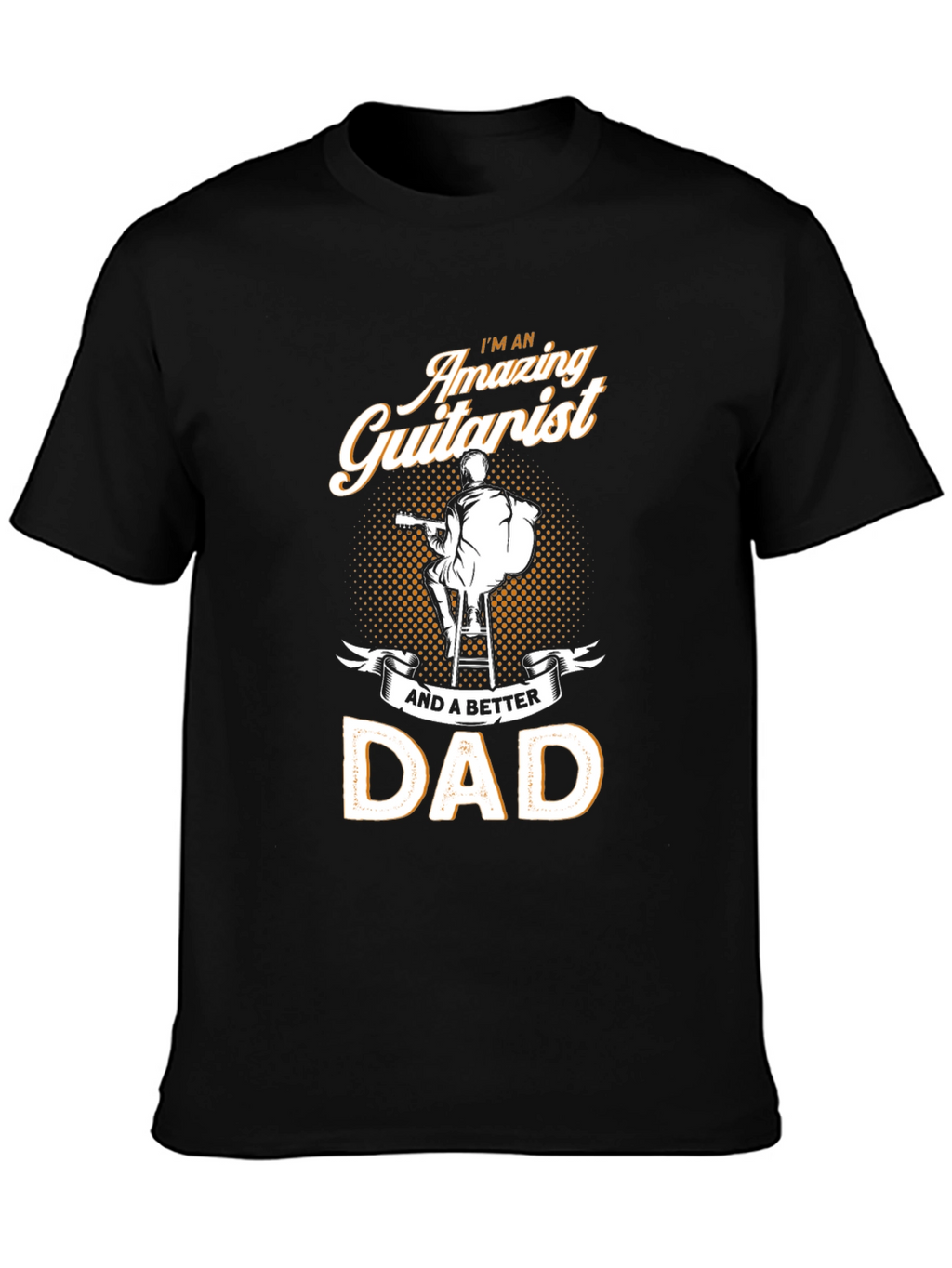 Amazing Guitarist Dad Black T-Shirt