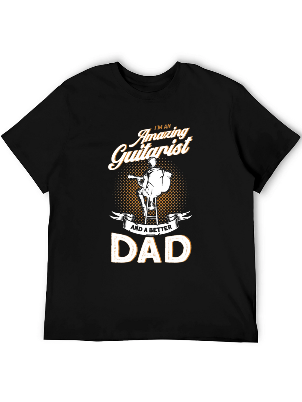 Amazing Guitarist Dad Black T-Shirt