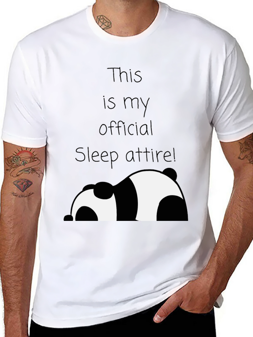 Funny Panda Sleep Attire T-Shirt