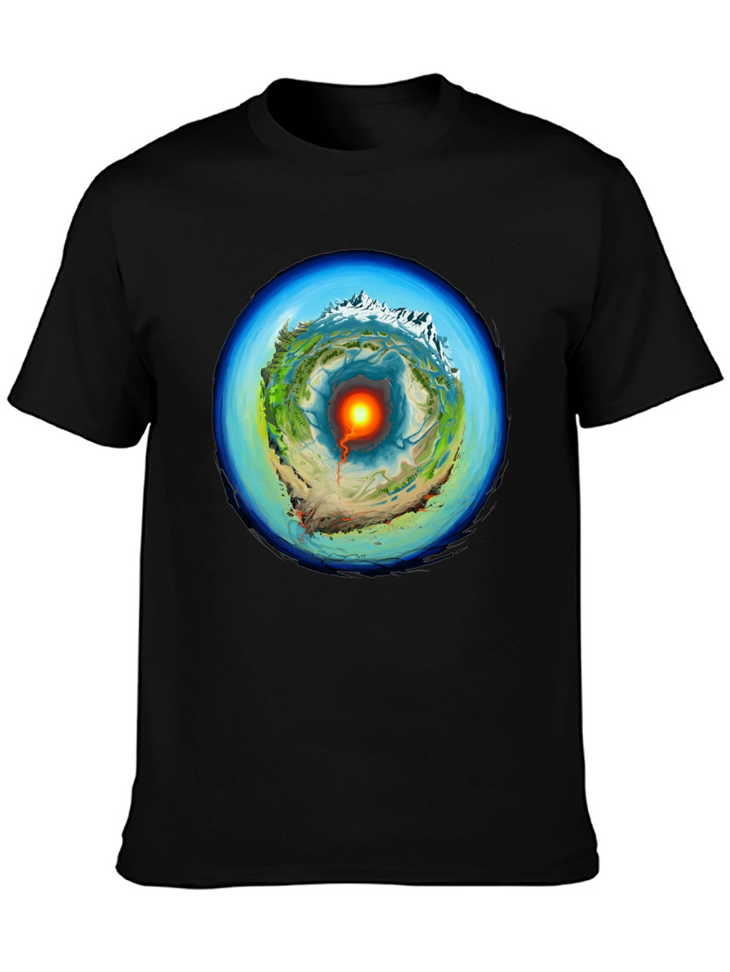 Earth Core Graphic Print T-Shirt