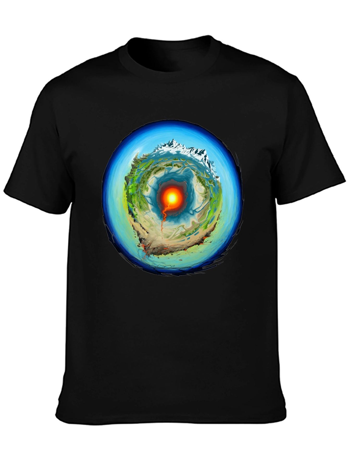 Earth Core Graphic Print T-Shirt