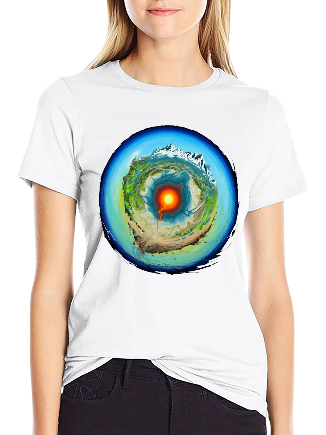 Earth Core Graphic Print T-Shirt