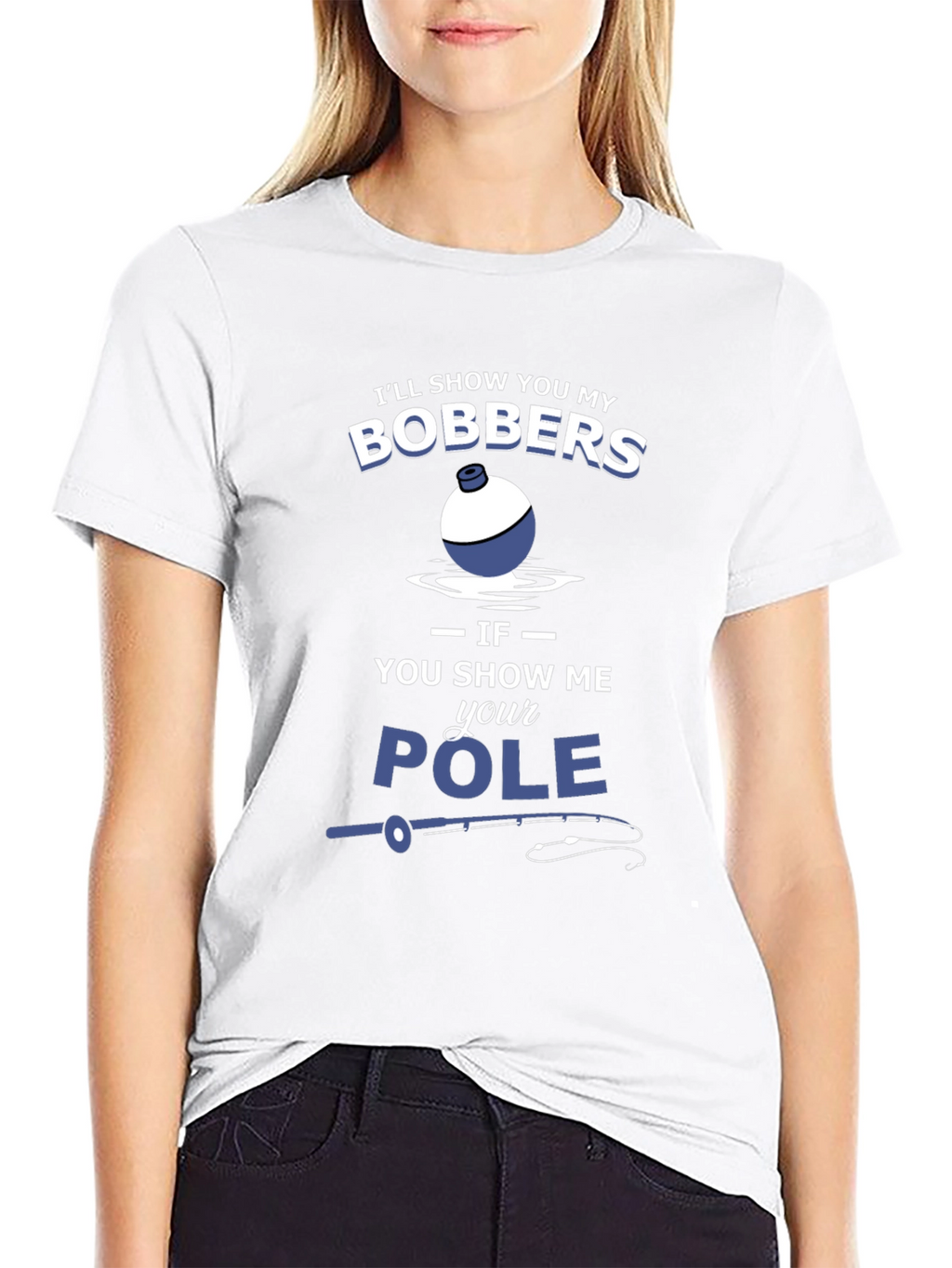 Funny Fishing T-Shirt - Bobbers and Pole