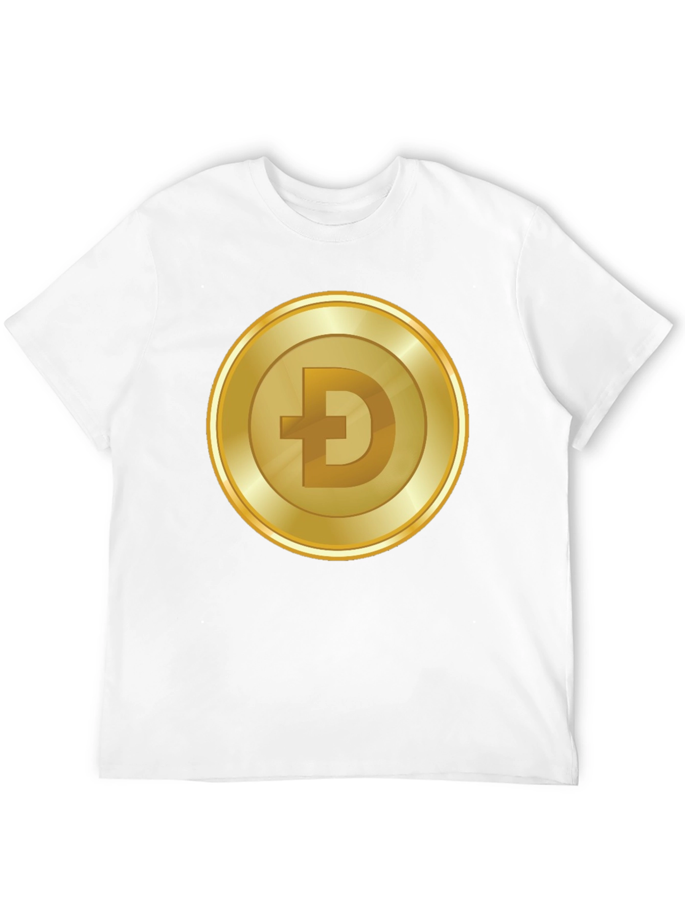Dogecoin Gold Coin Black T-Shirt