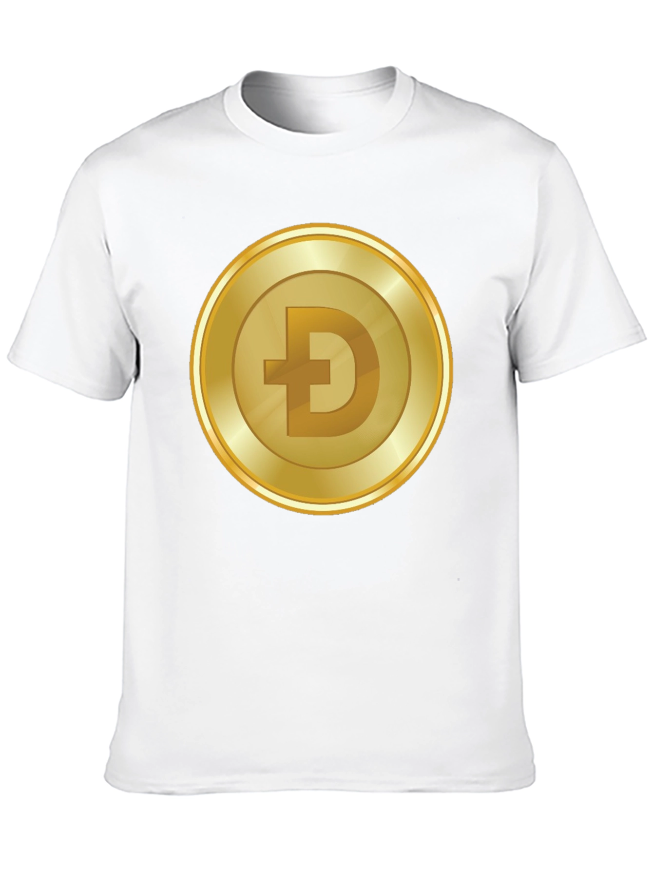 Dogecoin Gold Coin Black T-Shirt