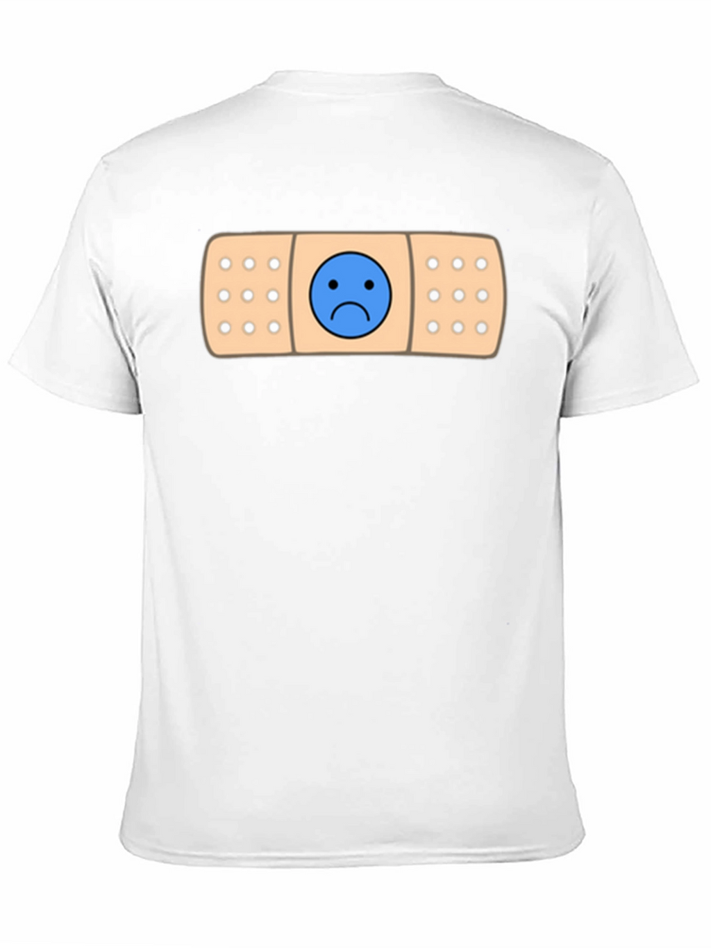 Sad Face Bandage Graphic Tee - Black T-Shirt