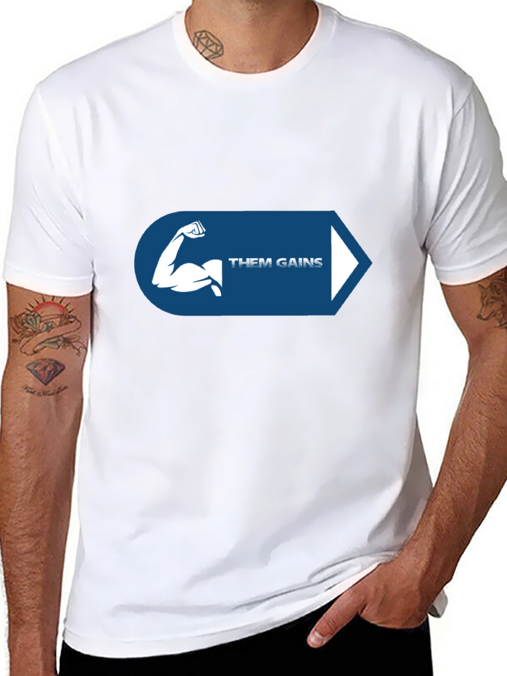 Them Gains Black T-Shirt for Fitness Enthusiasts