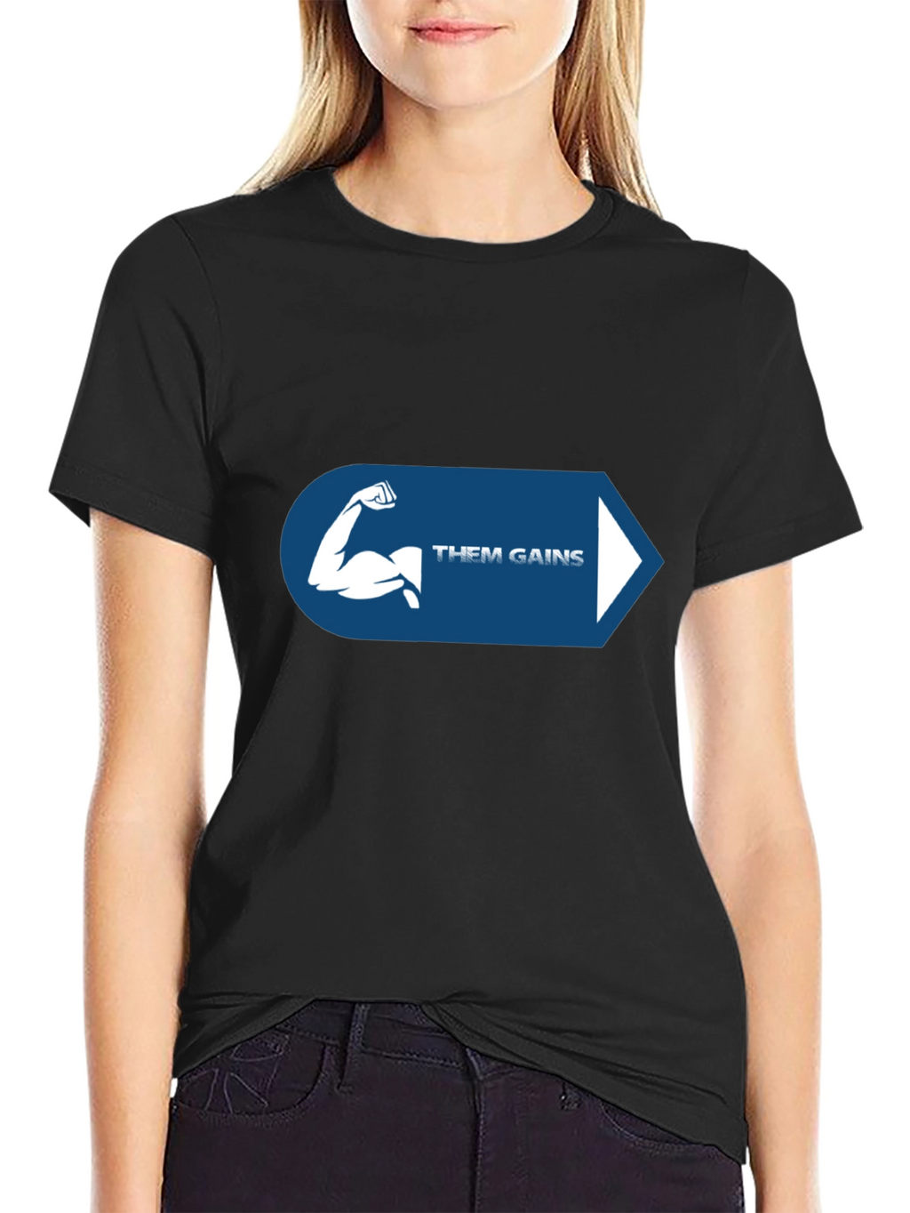 Them Gains Black T-Shirt for Fitness Enthusiasts