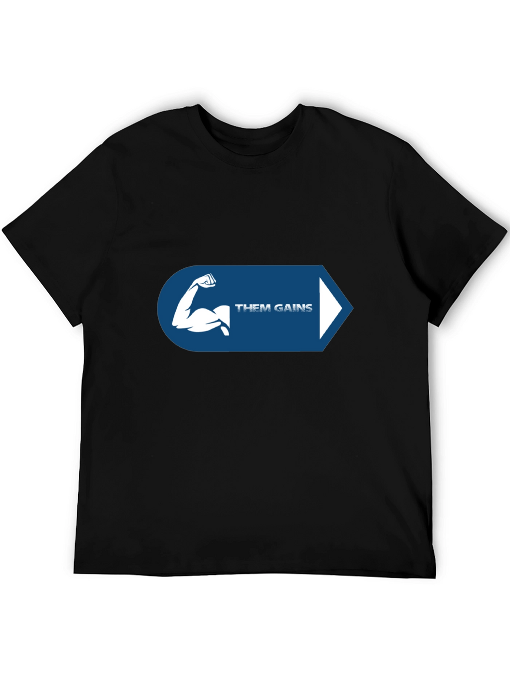 Them Gains Black T-Shirt for Fitness Enthusiasts