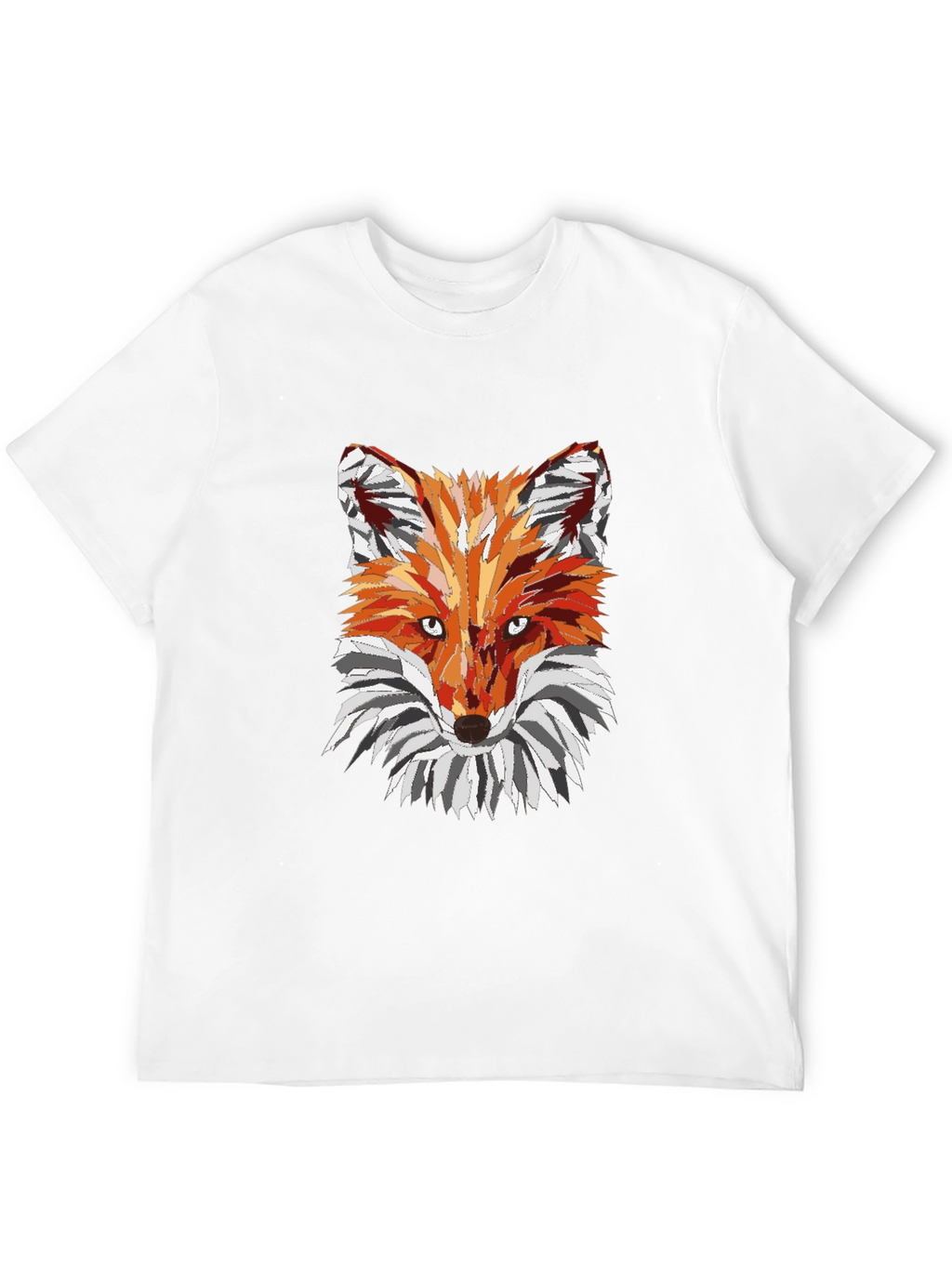 Geometric Fox Graphic T-Shirt - Mens Black Tee