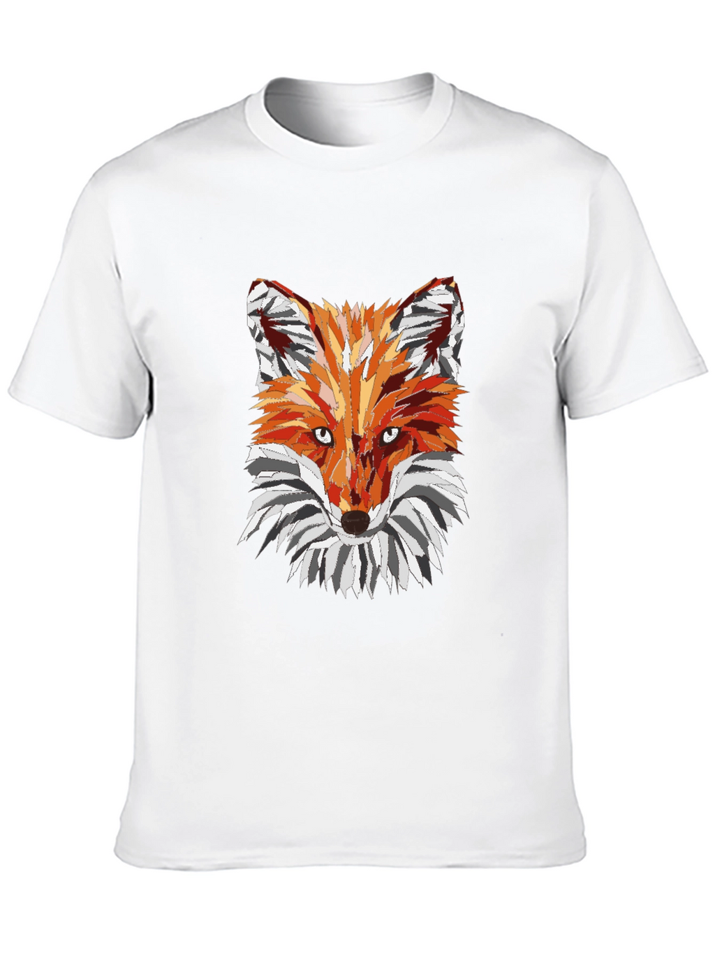 Geometric Fox Graphic T-Shirt - Mens Black Tee