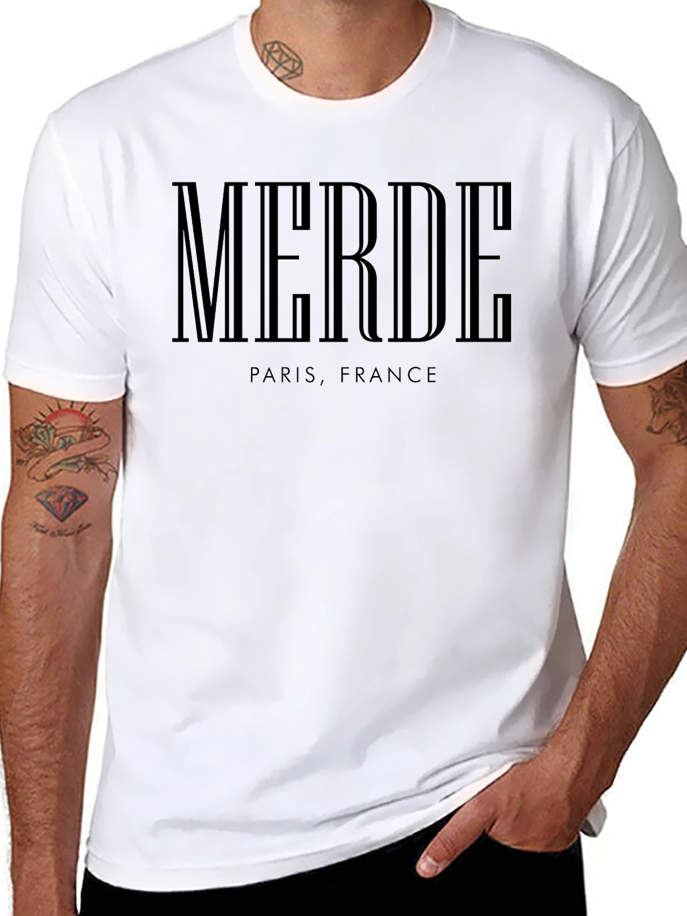 Merde Paris France Graphic Tee