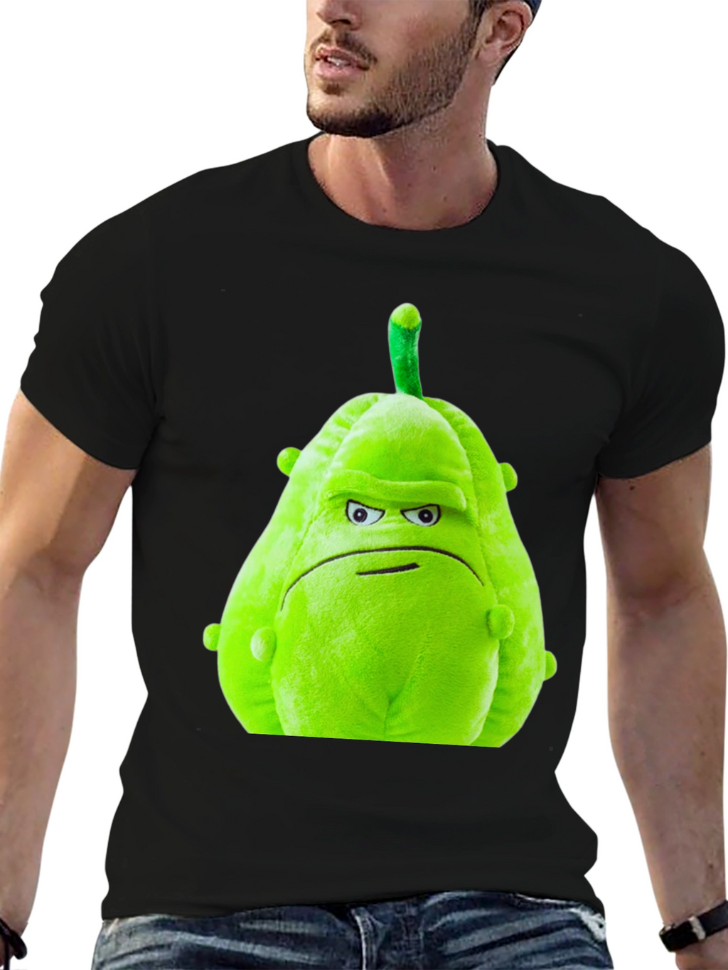 Grumpy Green Squash T-Shirt - Unique Novelty Tee