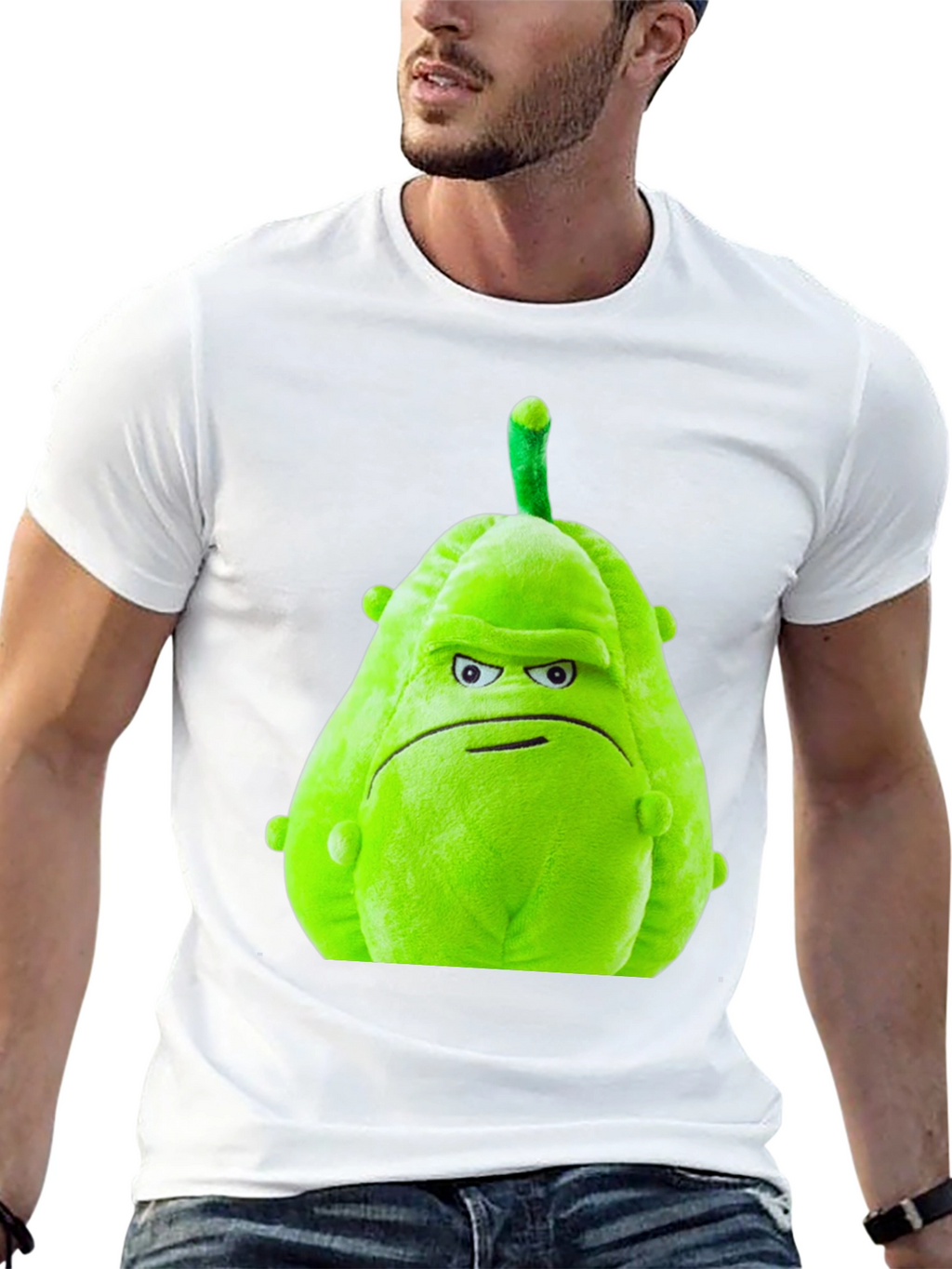 Grumpy Green Squash T-Shirt - Unique Novelty Tee
