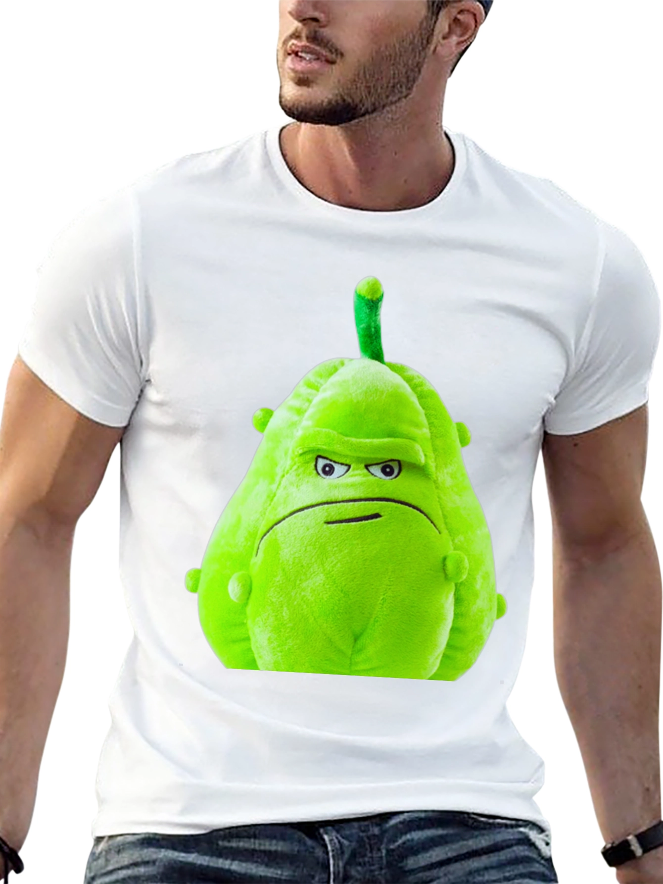 Grumpy Green Squash T-Shirt - Unique Novelty Tee