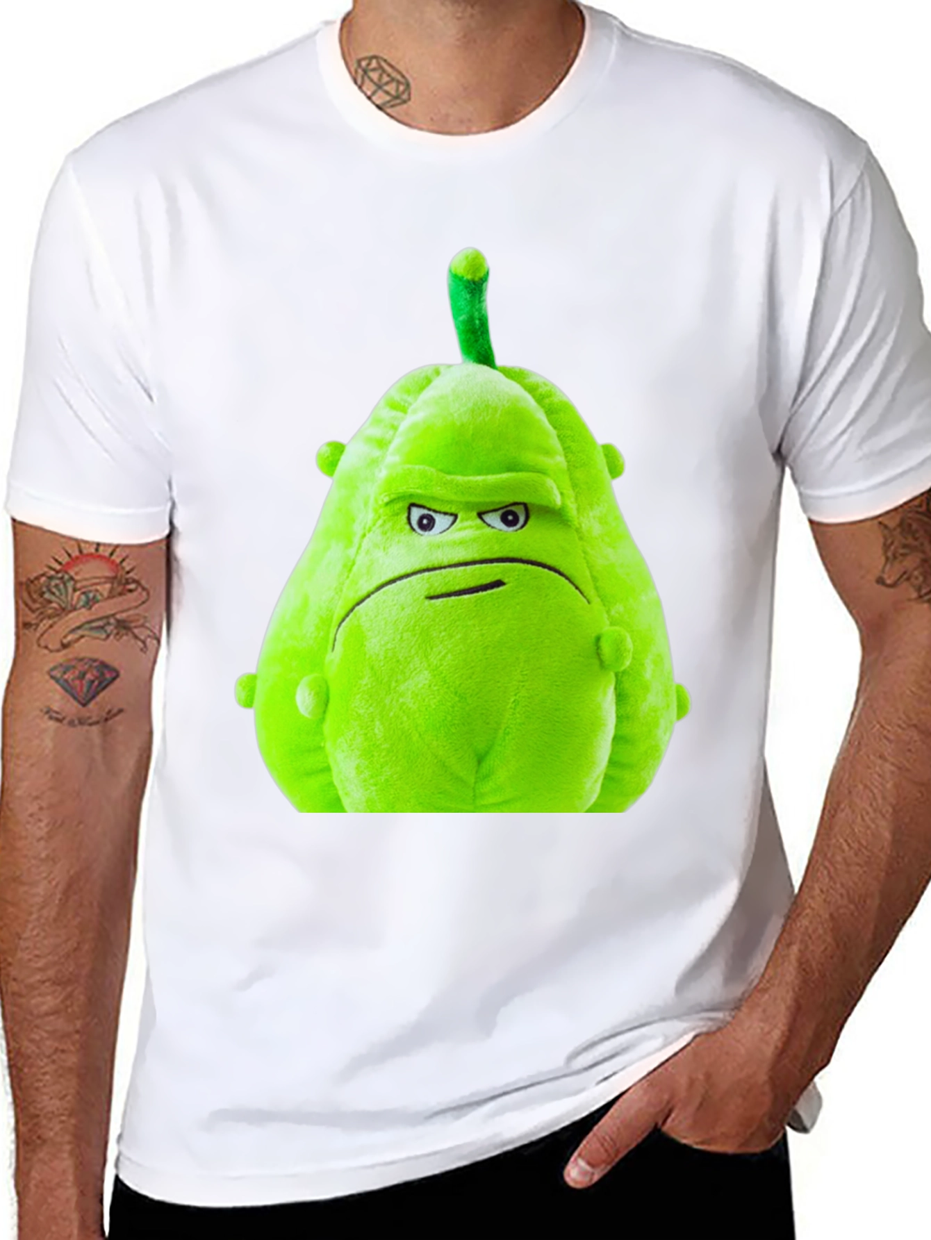 Grumpy Green Squash T-Shirt - Unique Novelty Tee