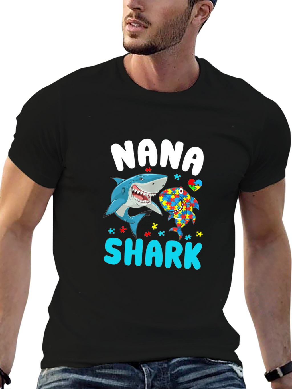 NANA Shark Autism Awareness T-Shirt