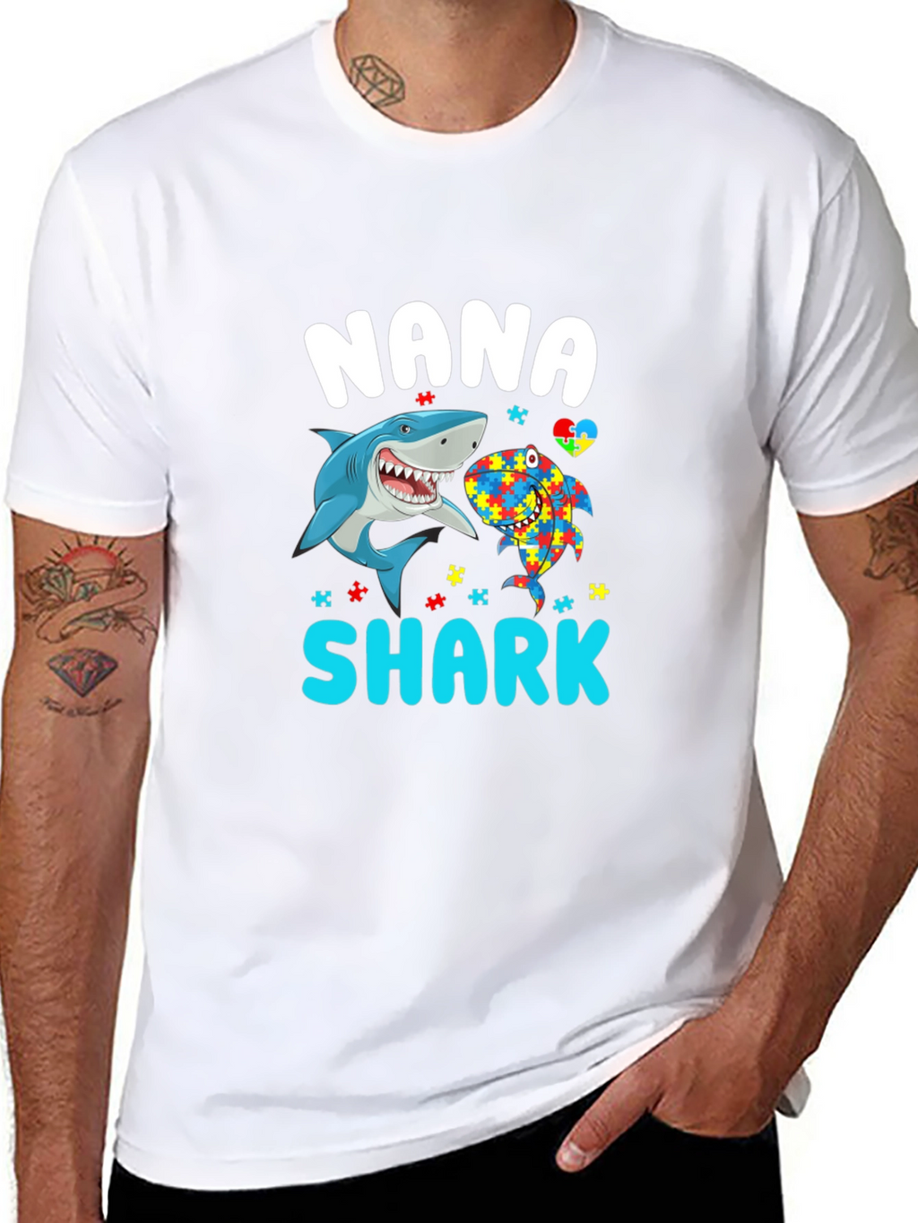 NANA Shark Autism Awareness T-Shirt