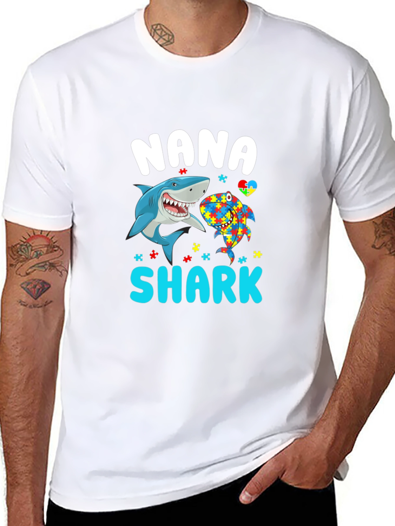 NANA Shark Autism Awareness T-Shirt