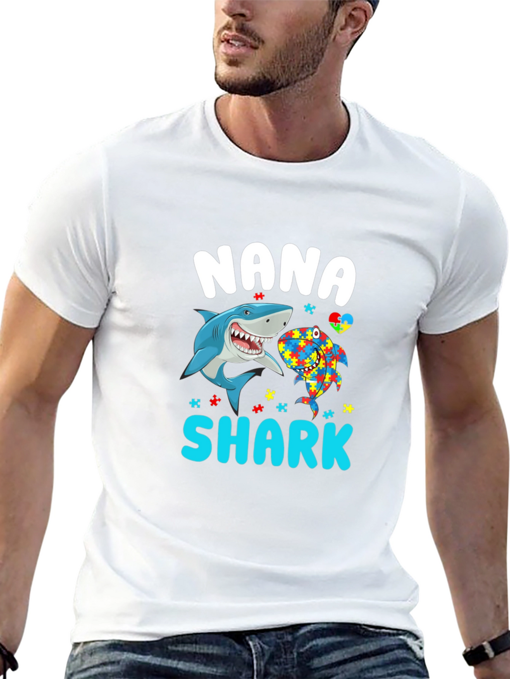 NANA Shark Autism Awareness T-Shirt