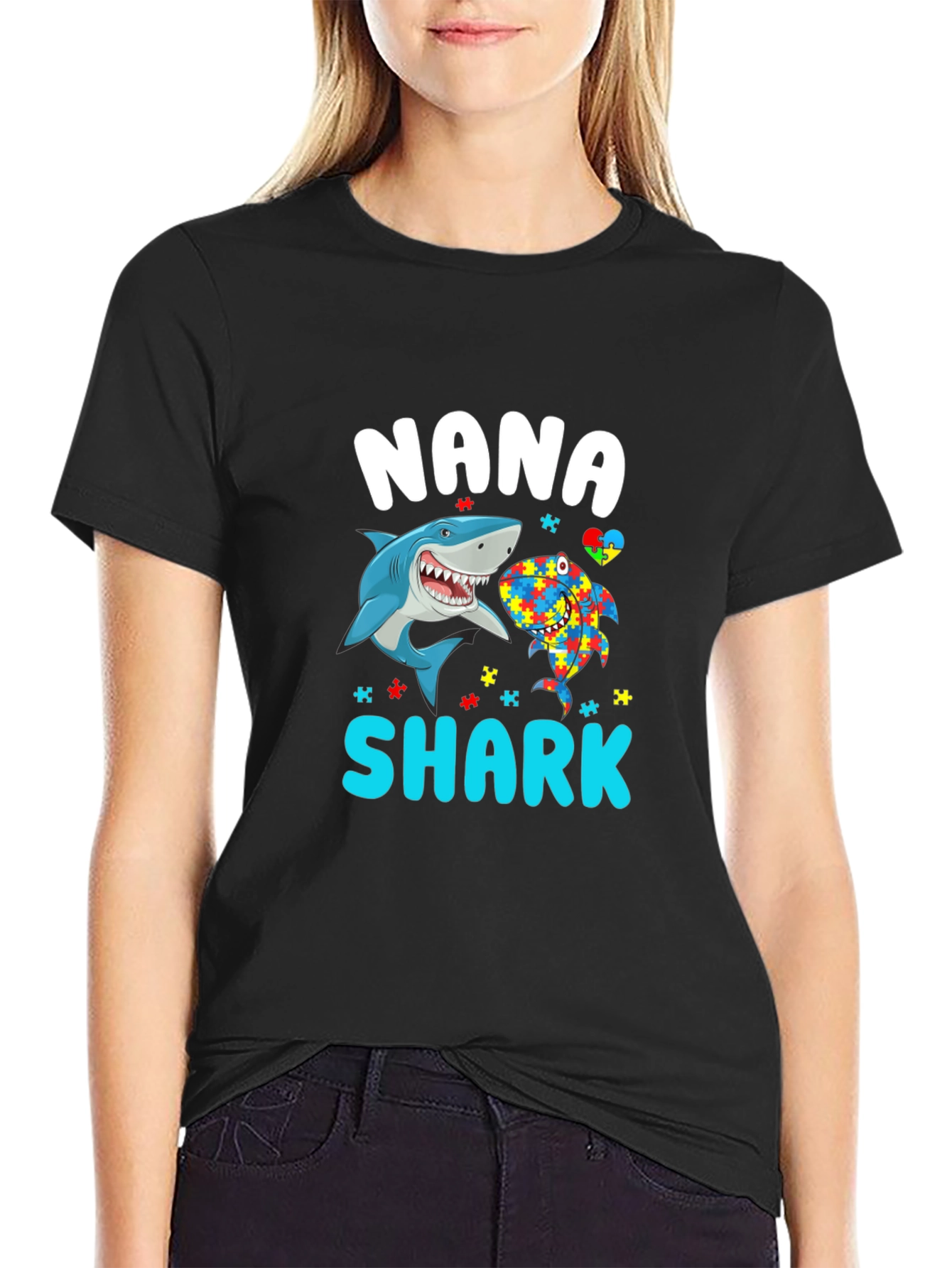 NANA Shark Autism Awareness T-Shirt