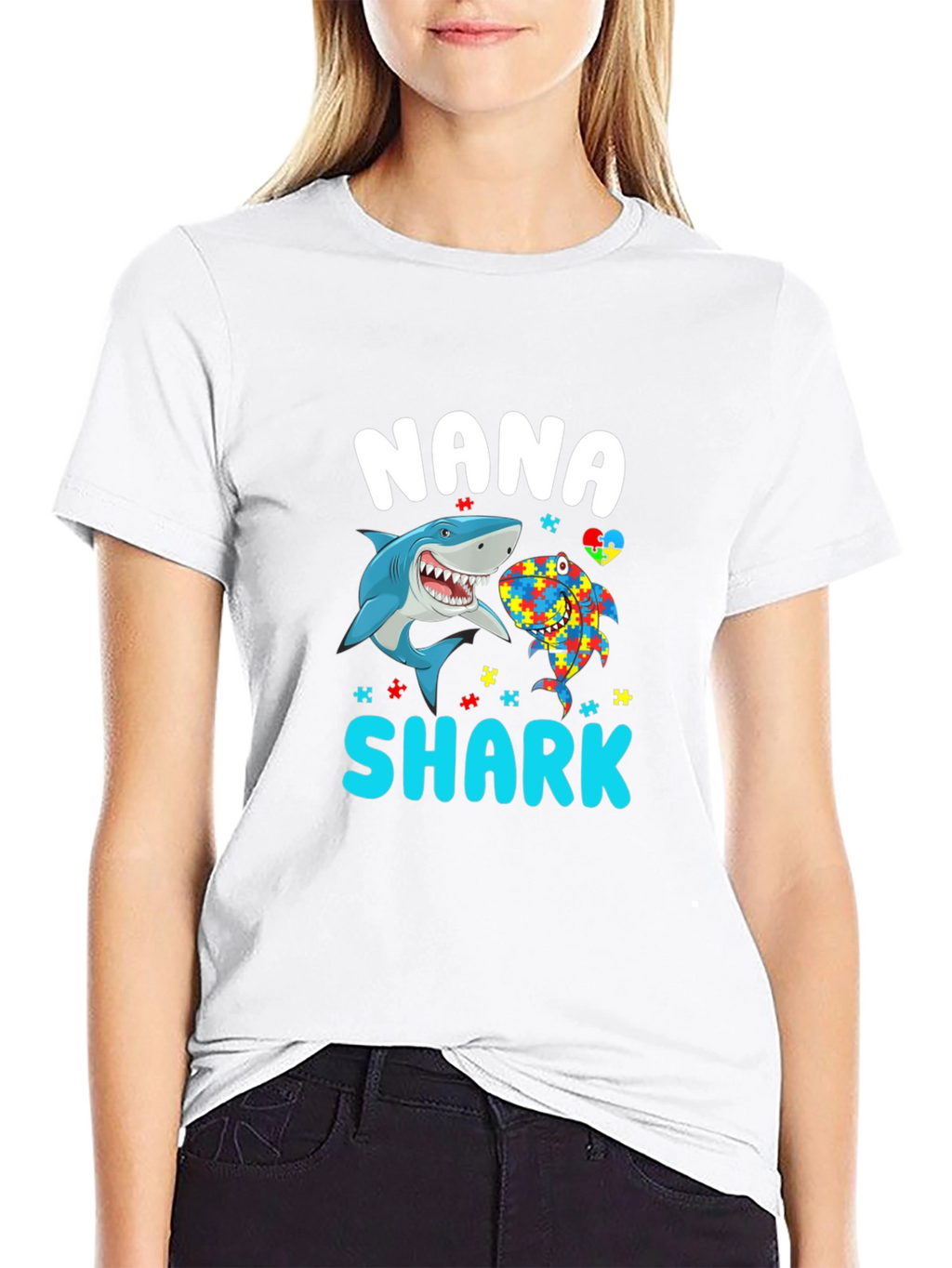 NANA Shark Autism Awareness T-Shirt