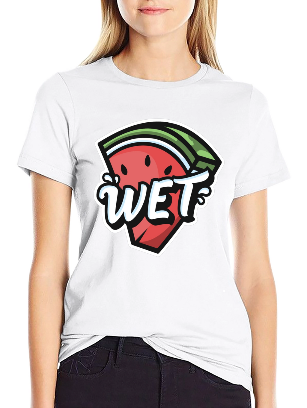 Watermelon Wet Graphic Tee - Summer Fun T-Shirt